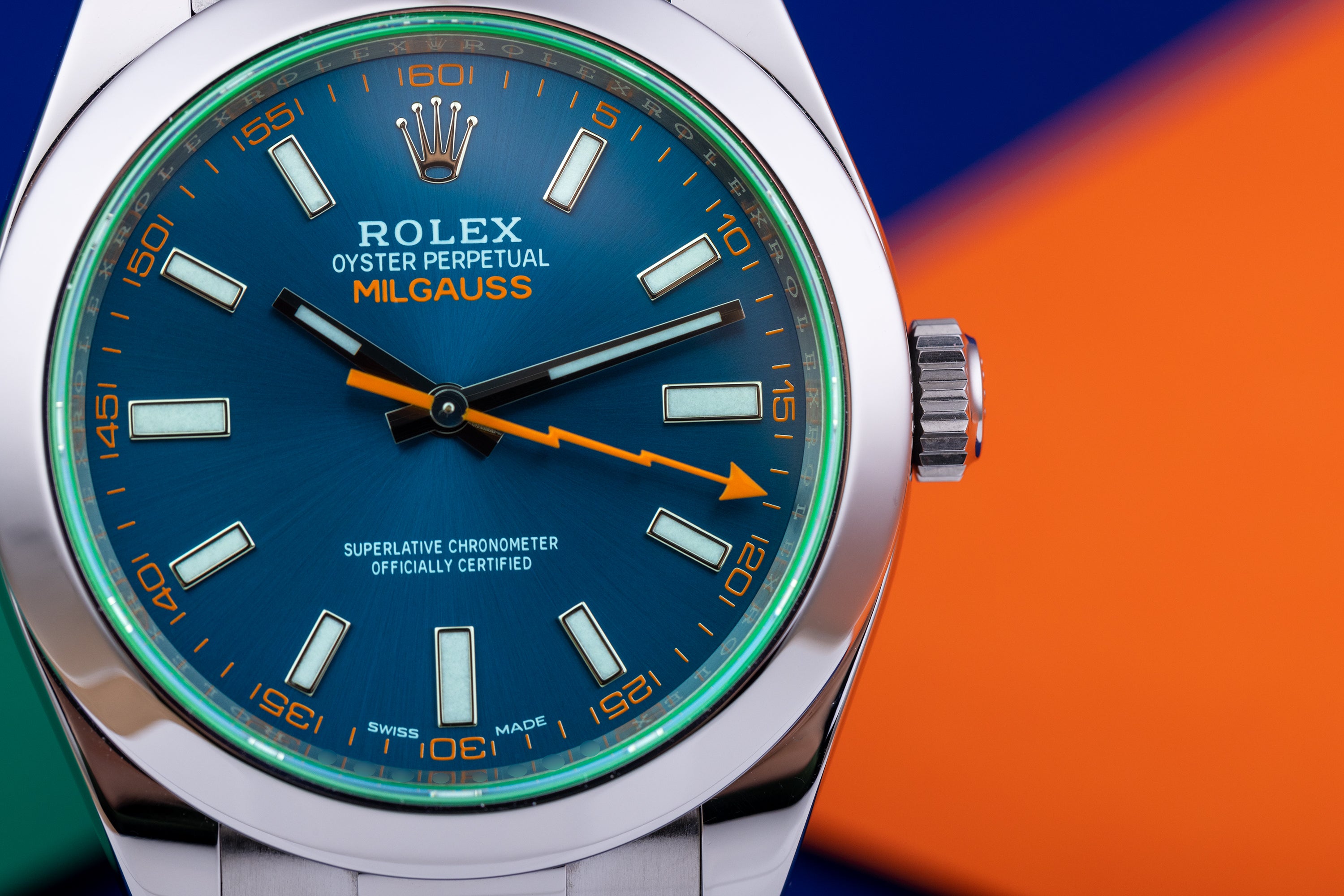 Rolex Milgauss | REF. 116400GV | Box & Papers | Blue Dial | 2019 | Stainless Steel