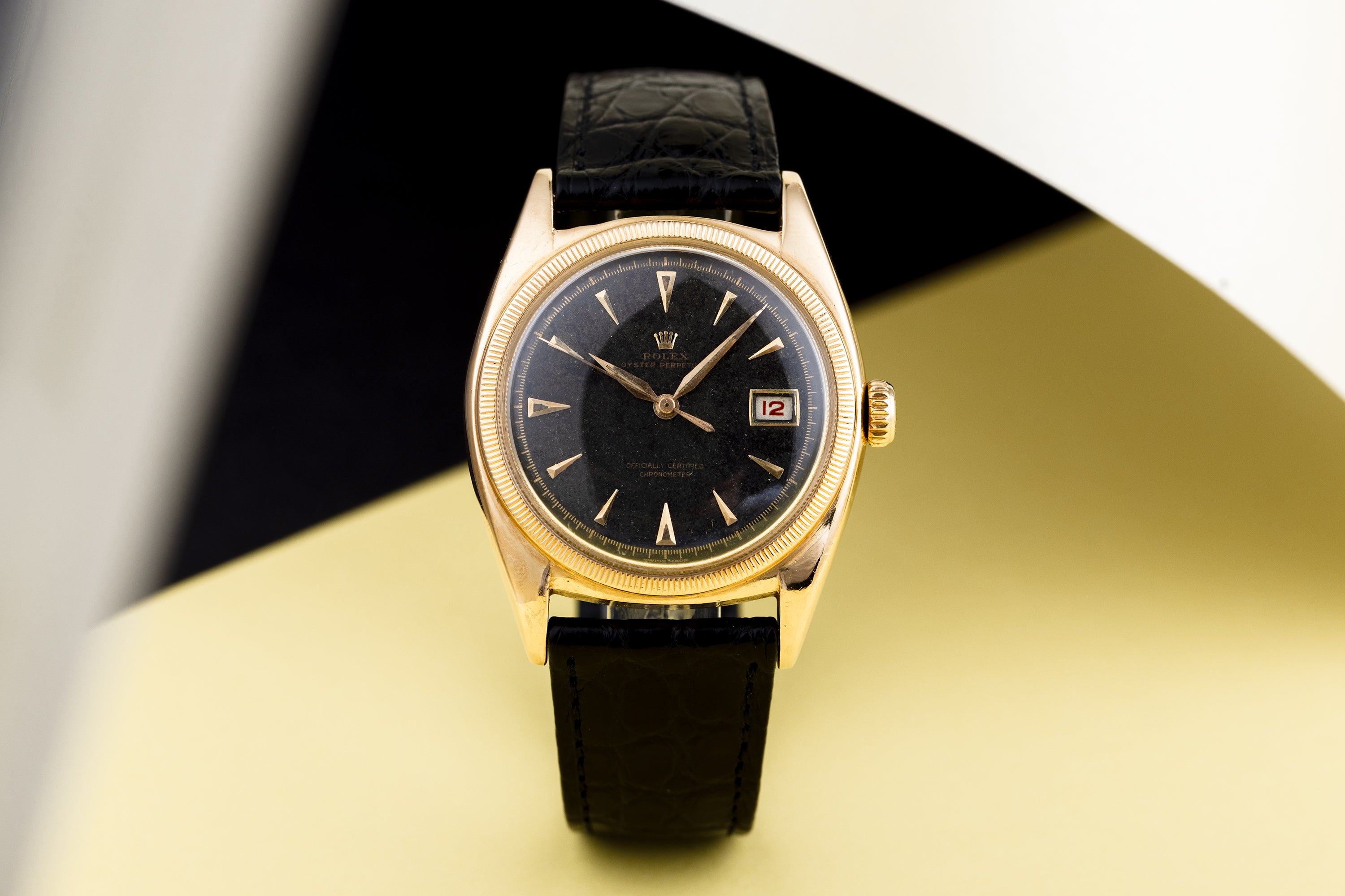 Rolex Oyster Perpetual 'Ovettone' 'Big Bubble Back' | REF. 6105 | 18k Yellow Gold