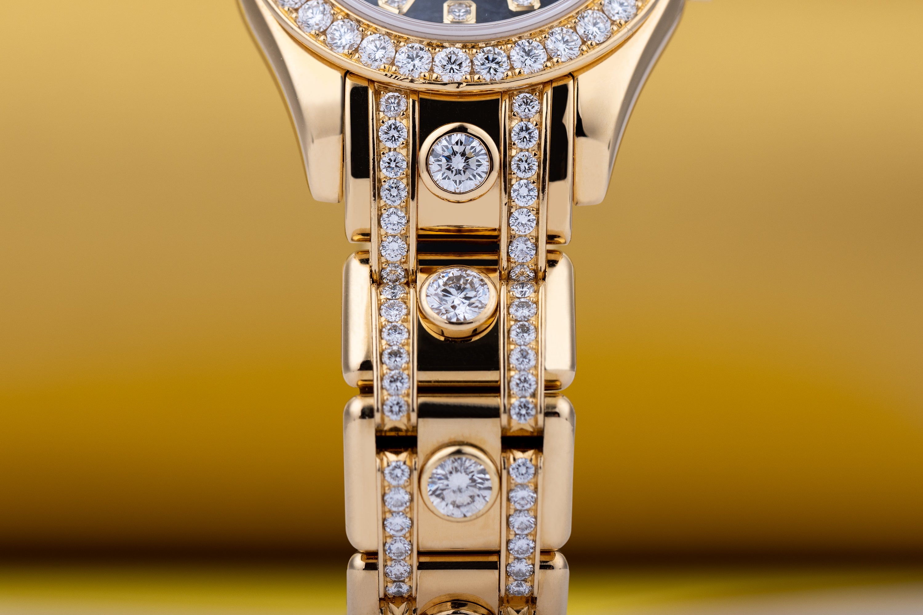 Rolex Lady DateJust Pearlmaster | REF. 80298 | Aventurine Dial | Diamond Hours, Bezel & Bracelet | Box & Papers | 18k Yellow Gold