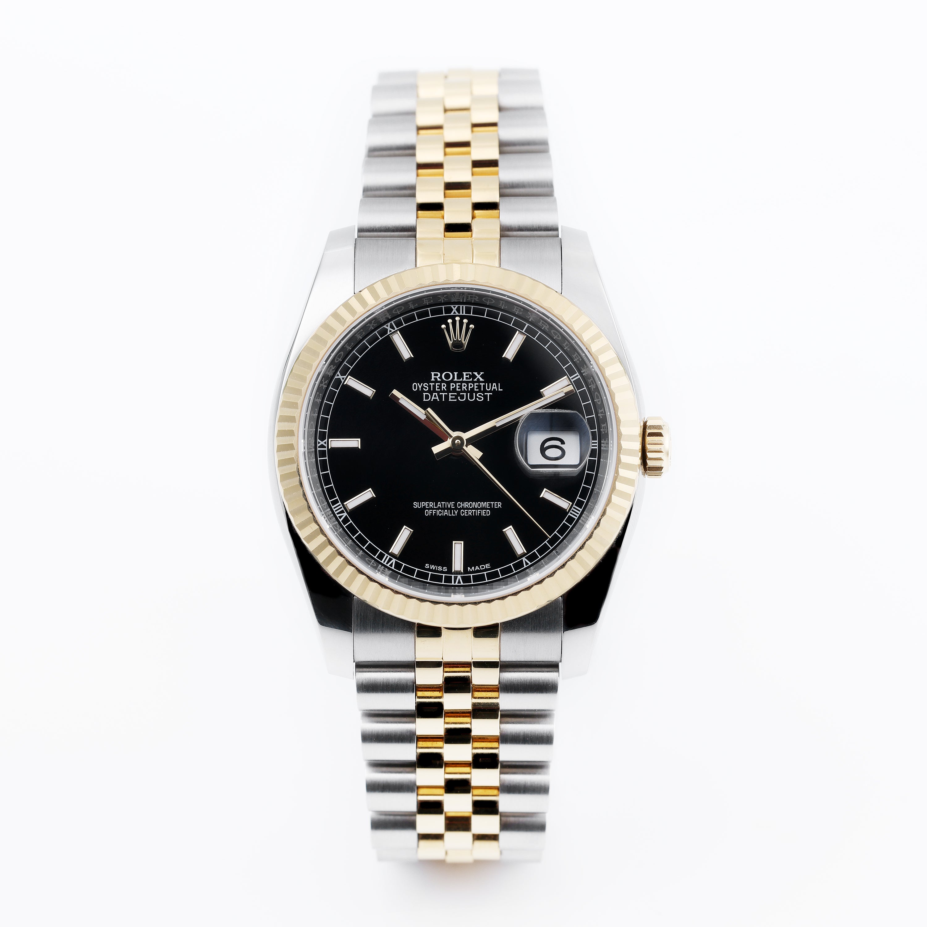 Rolex DateJust | REF. 116233 | Black Dial | 2018 | Stainless Steel & 18k Yellow Gold | Box & Papers