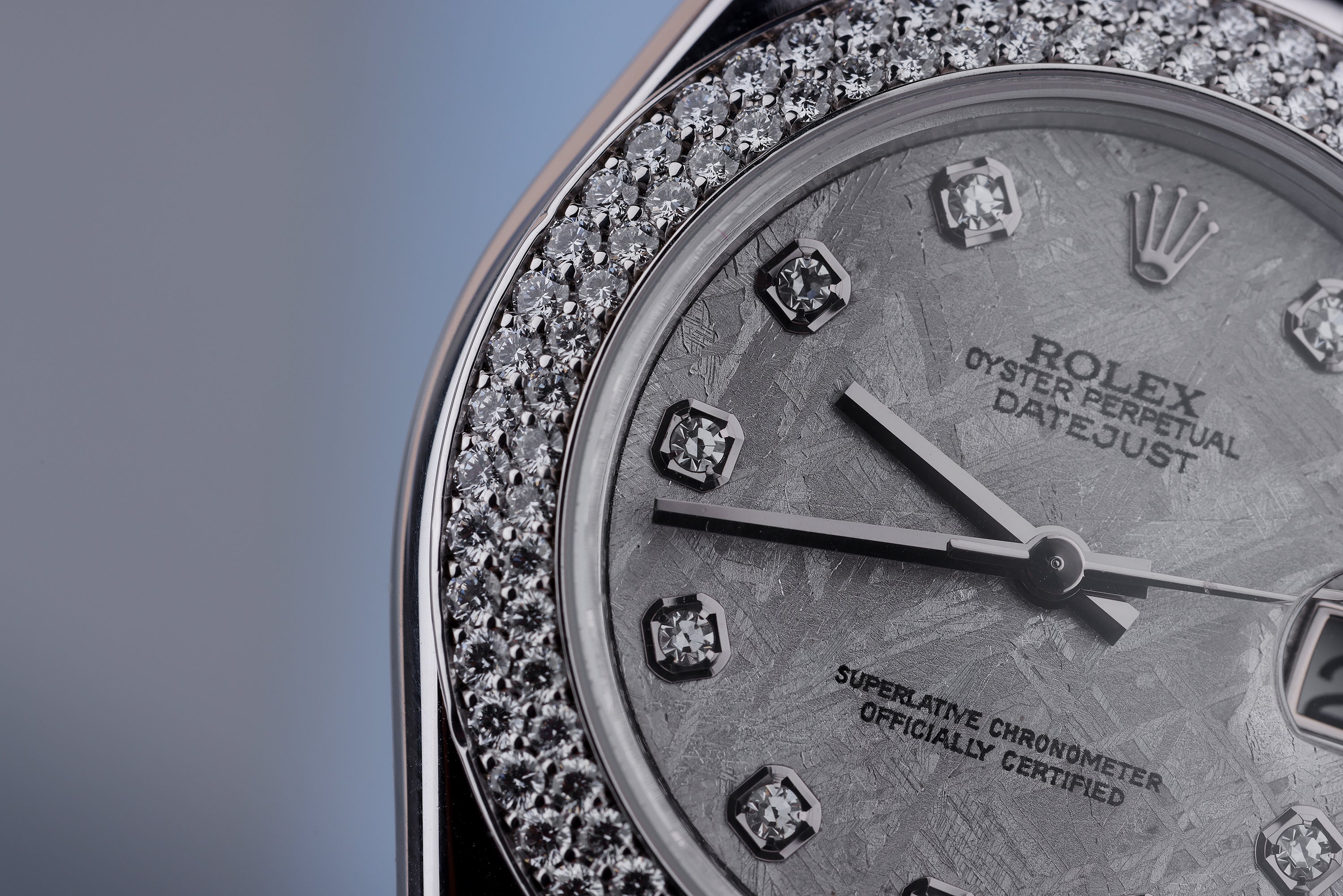 Rolex Pearlmaster DateJust 34 | REF. 81339 | 18k White Gold | Meteorite Dial | Diamond Hours & Bezel | Box & Papers | 2014