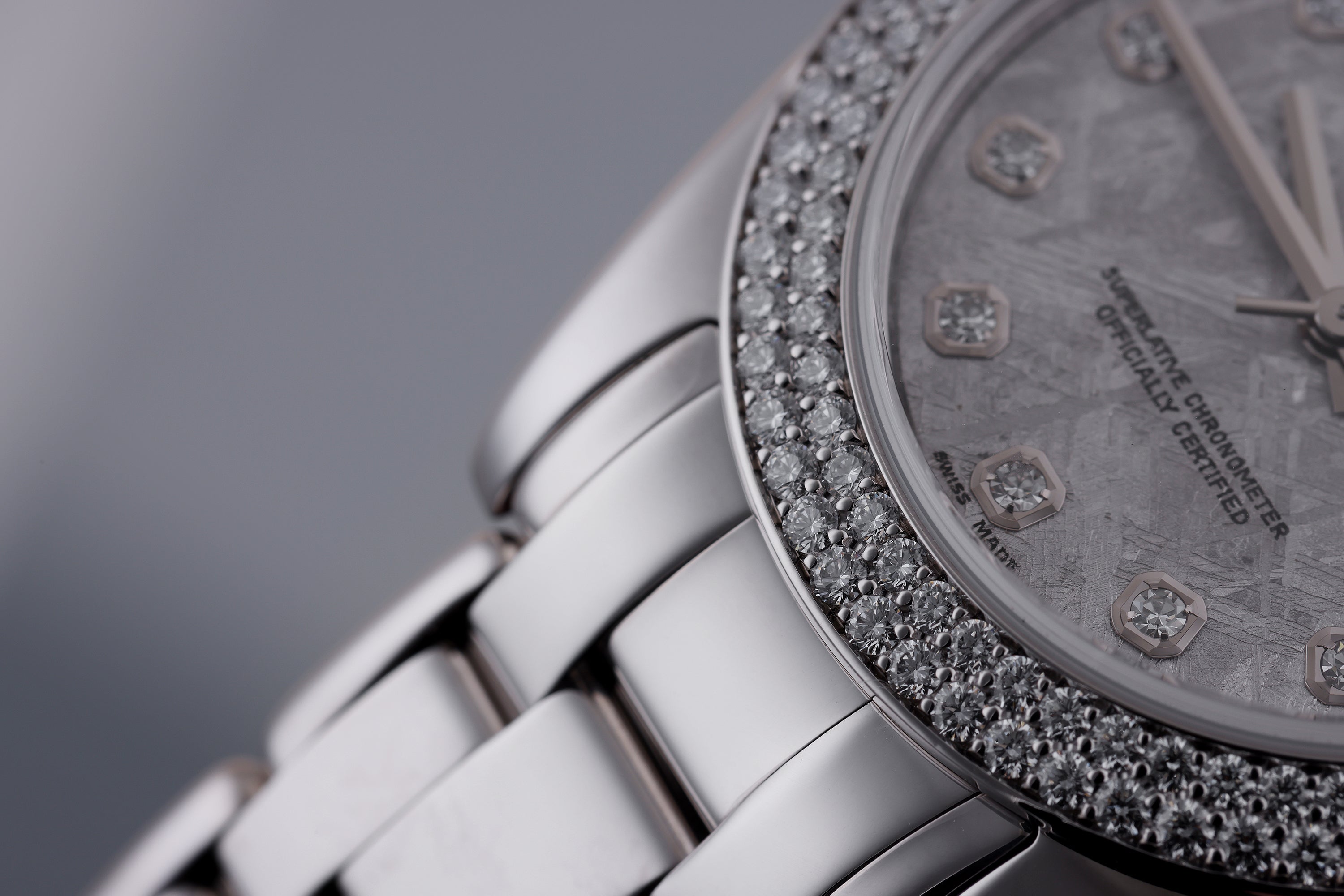 Rolex Pearlmaster DateJust 34 | REF. 81339 | 18k White Gold | Meteorite Dial | Diamond Hours & Bezel | Box & Papers | 2014