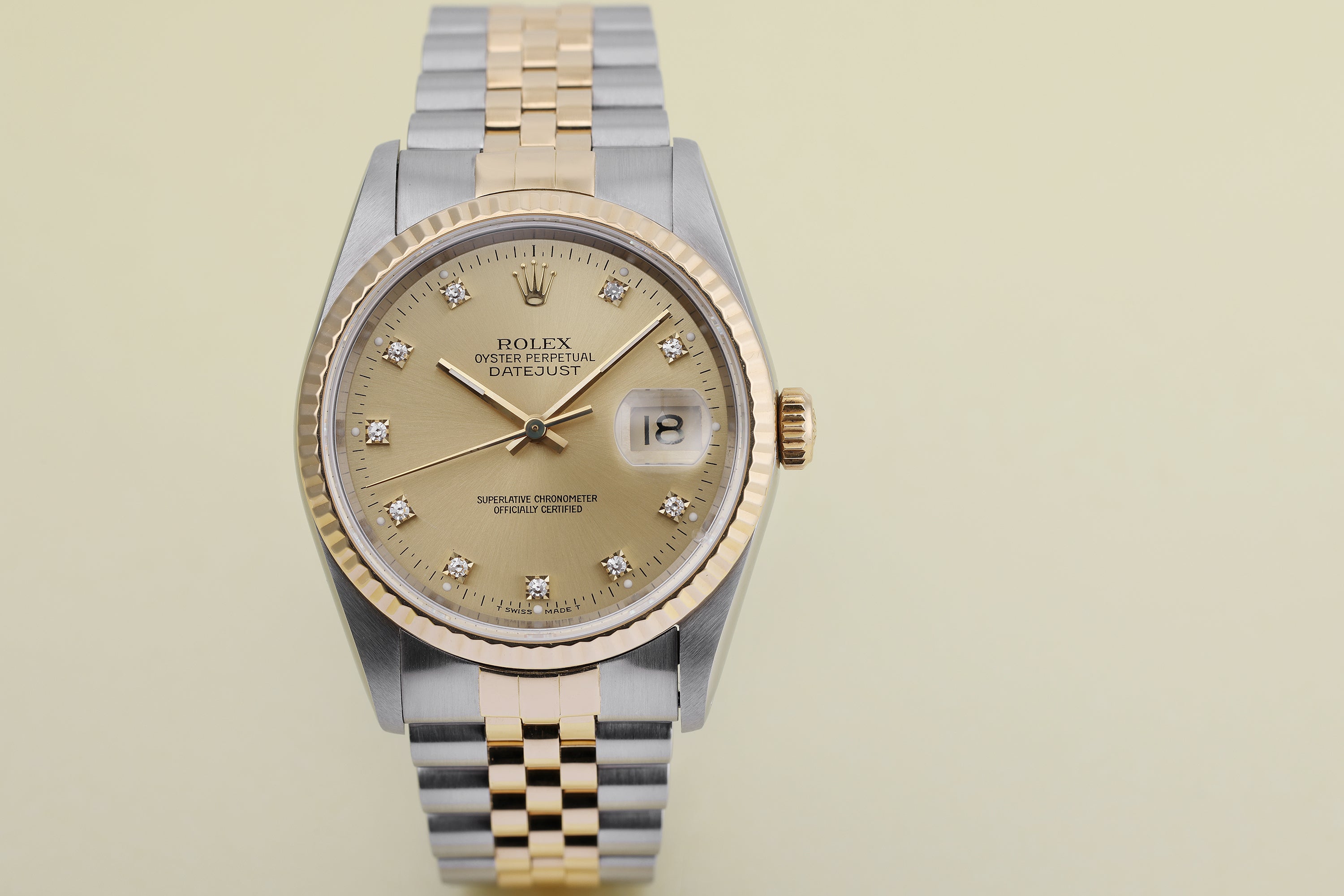 Rolex DateJust 36mm | REF. 16233 | Gold Diamond Dial | Box & Papers | Stainless Steel & 18k Yellow Gold