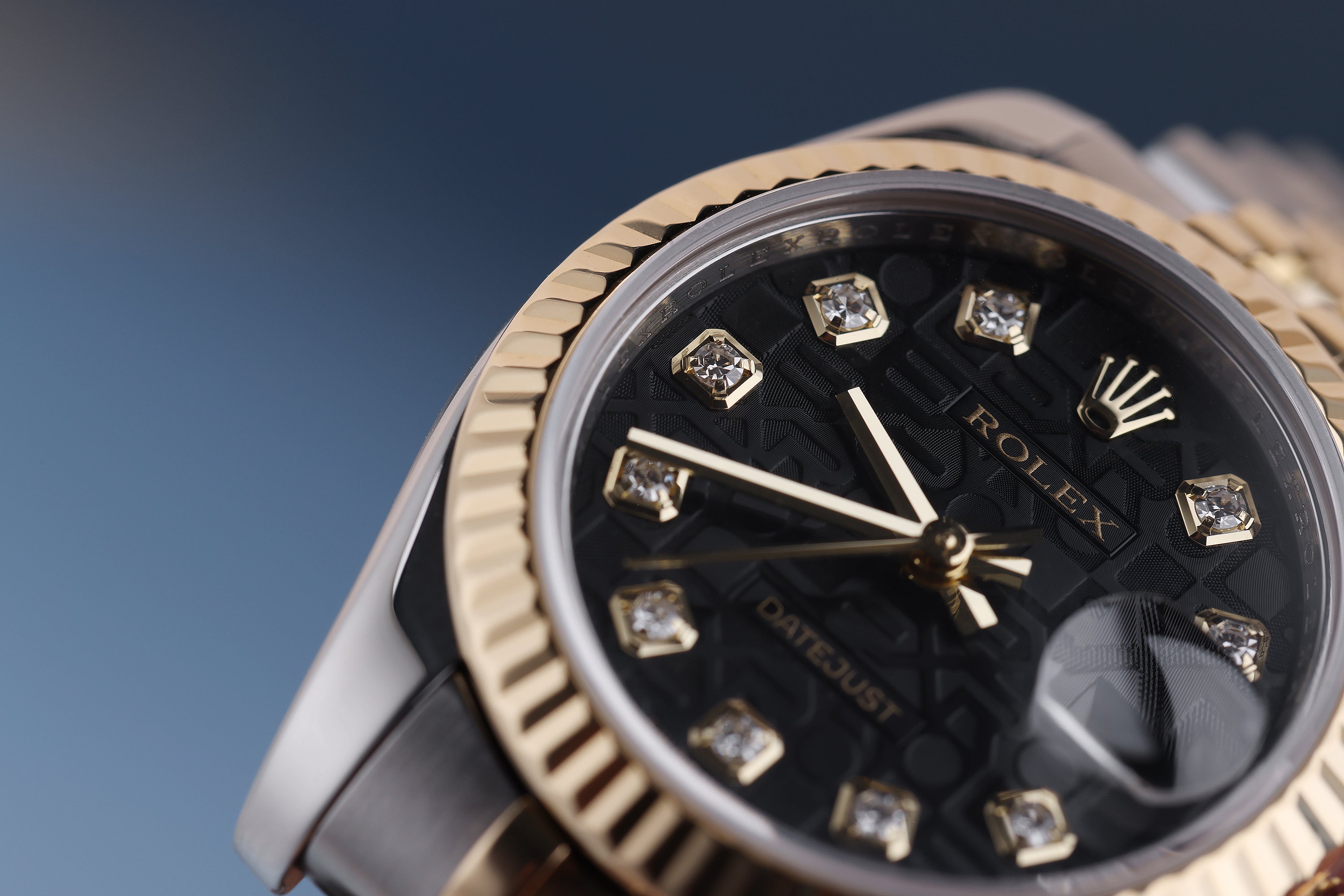 Rolex Lady DateJust | REF. 179173 | Black Jubilee Diamond Dial | Stainless Steel & 18k Yellow Gold