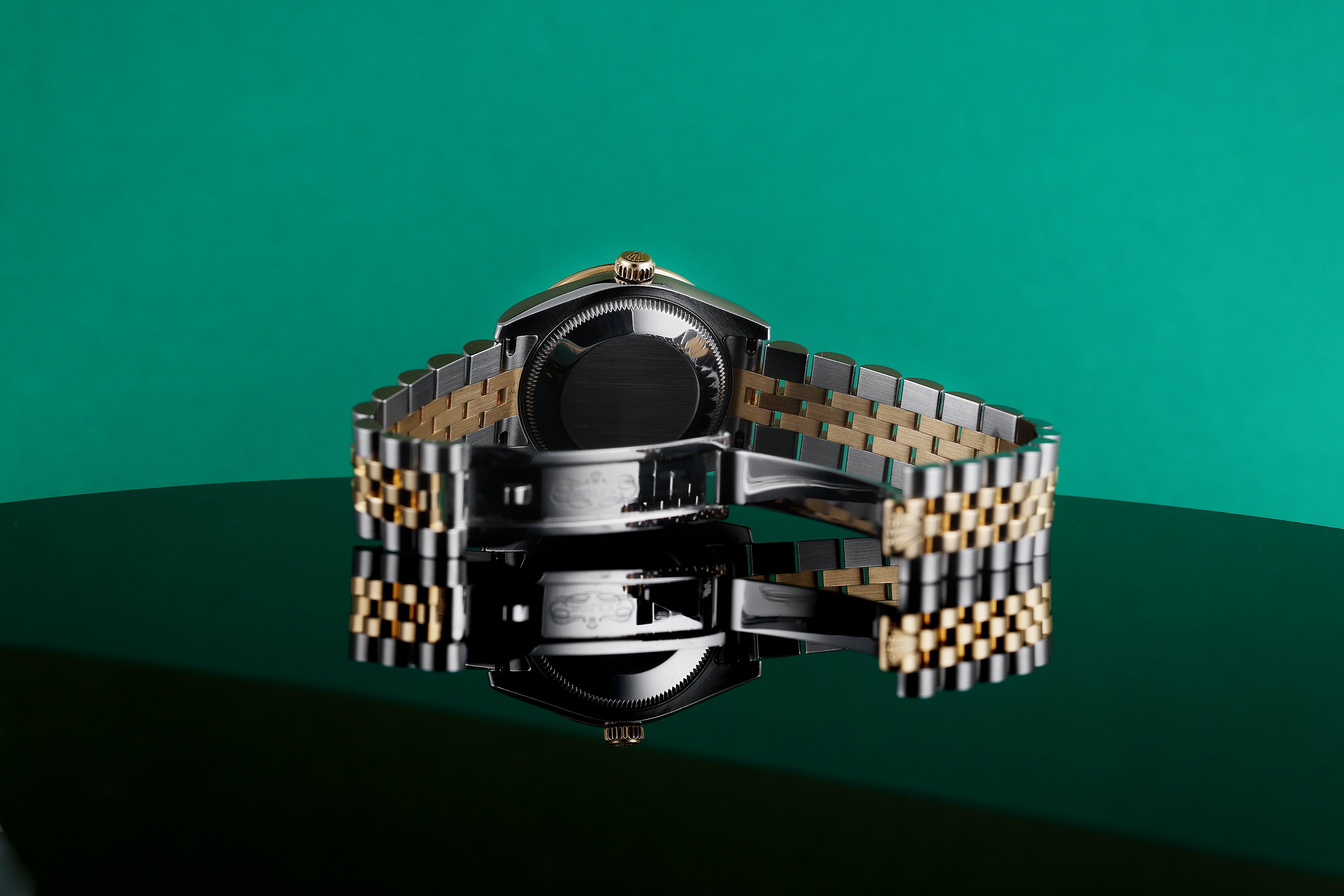 Rolex DateJust Midsize | 31mm | REF. 178383 | Olive Green Diamond Dial | Diamond Bezel | Stainless Steel & 18k Yellow Gold