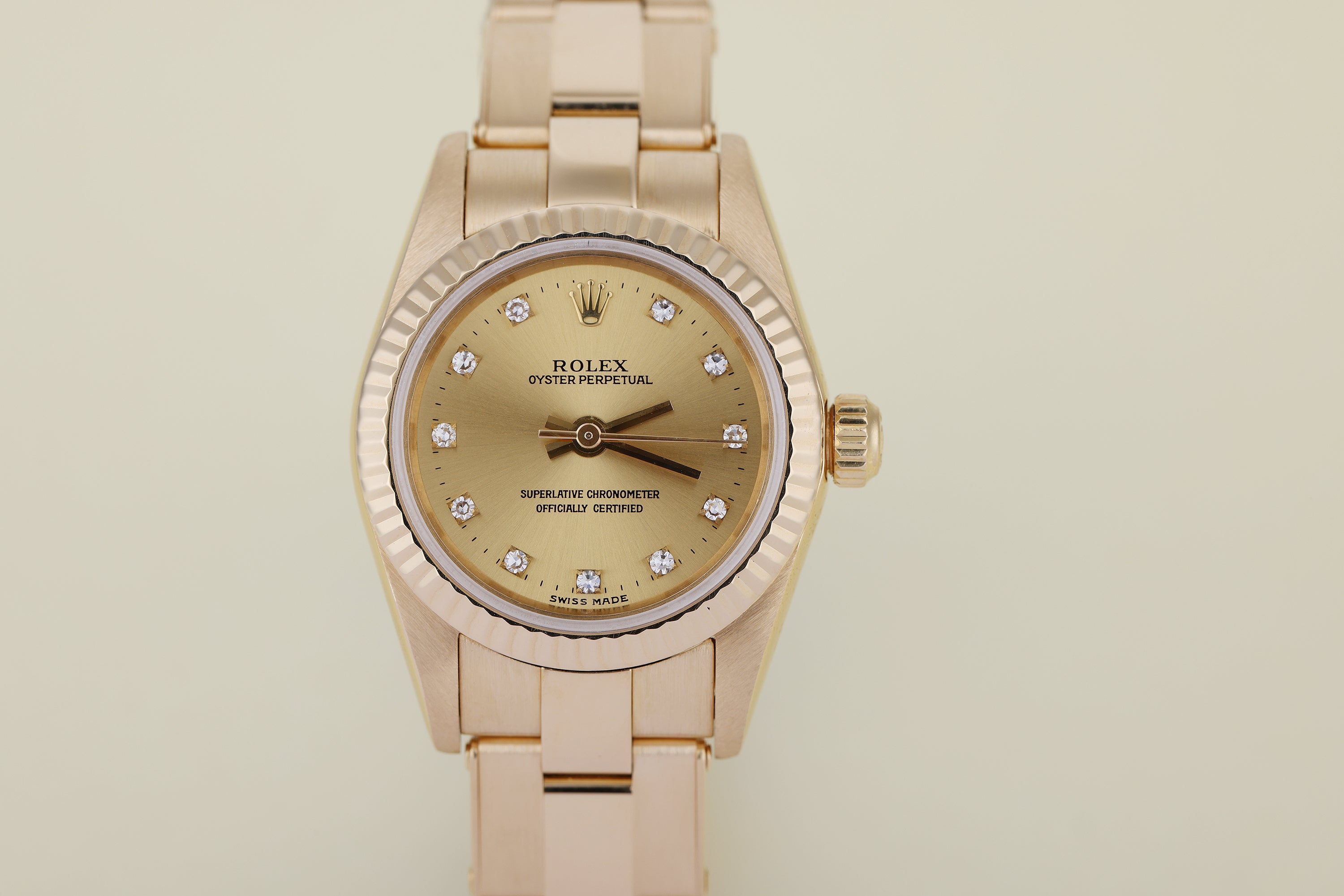 Rolex Lady DateJust | REF. 76198 | Gold Diamond Dial | 24mm | Box & Papers | 18k Yellow Gold