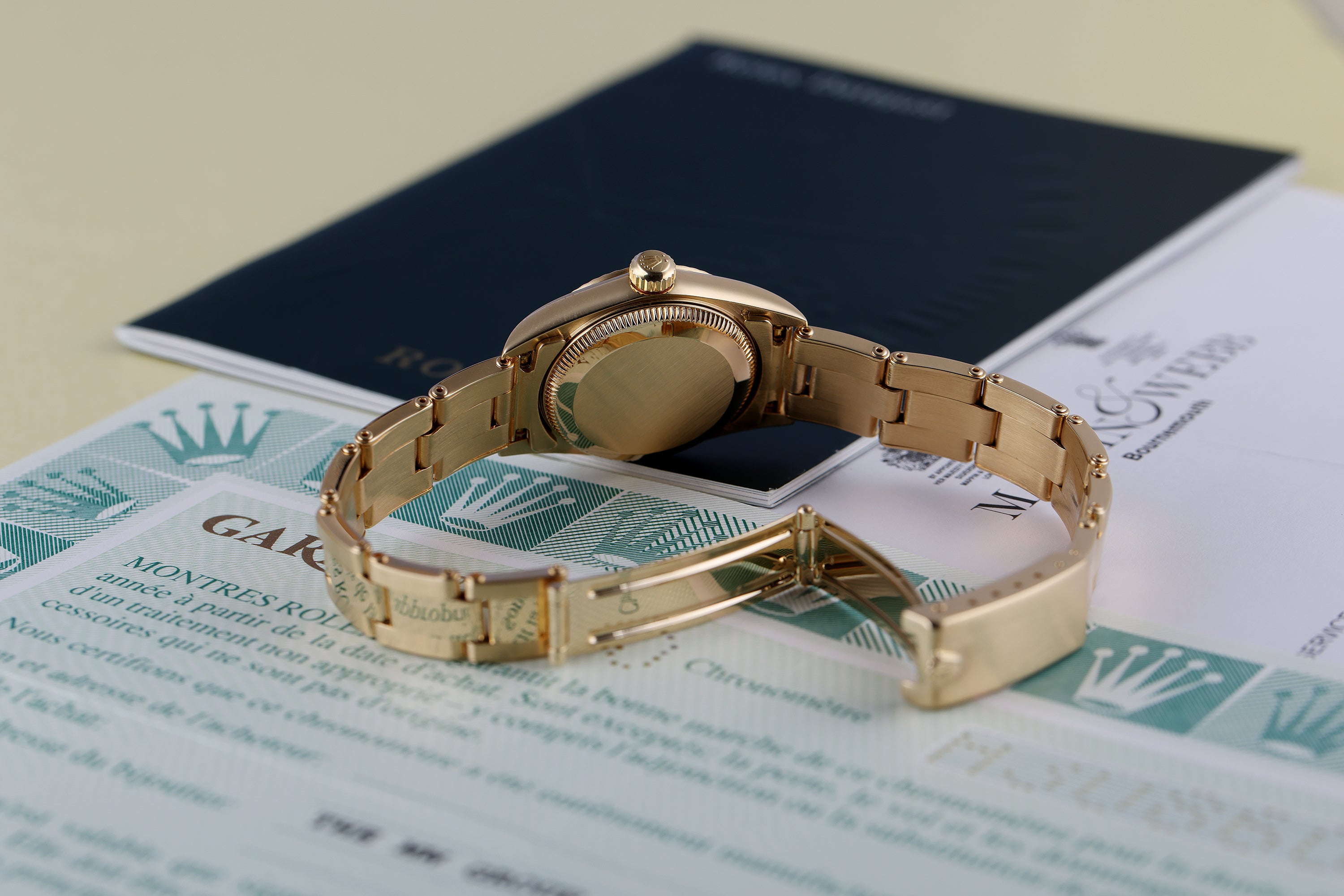 Rolex Lady DateJust | REF. 76198 | Gold Diamond Dial | 24mm | Box & Papers | 18k Yellow Gold