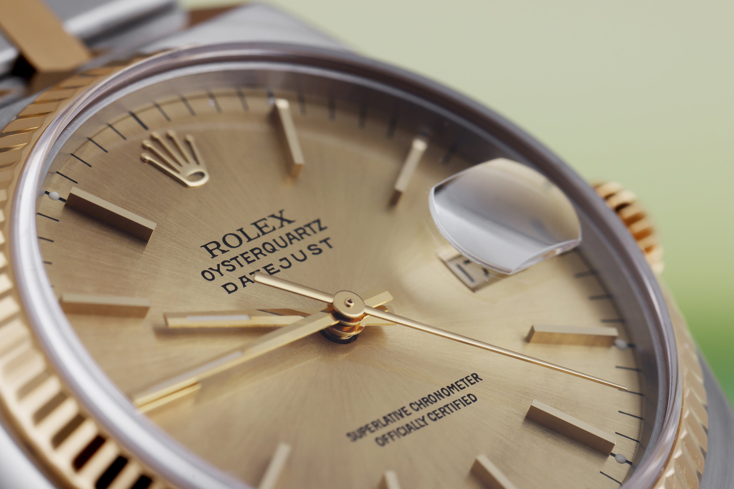 Rolex DateJust Oysterquartz | REF. 17013 | 36mm | Gold Dial | Stainless Steel & 18k Yellow Gold