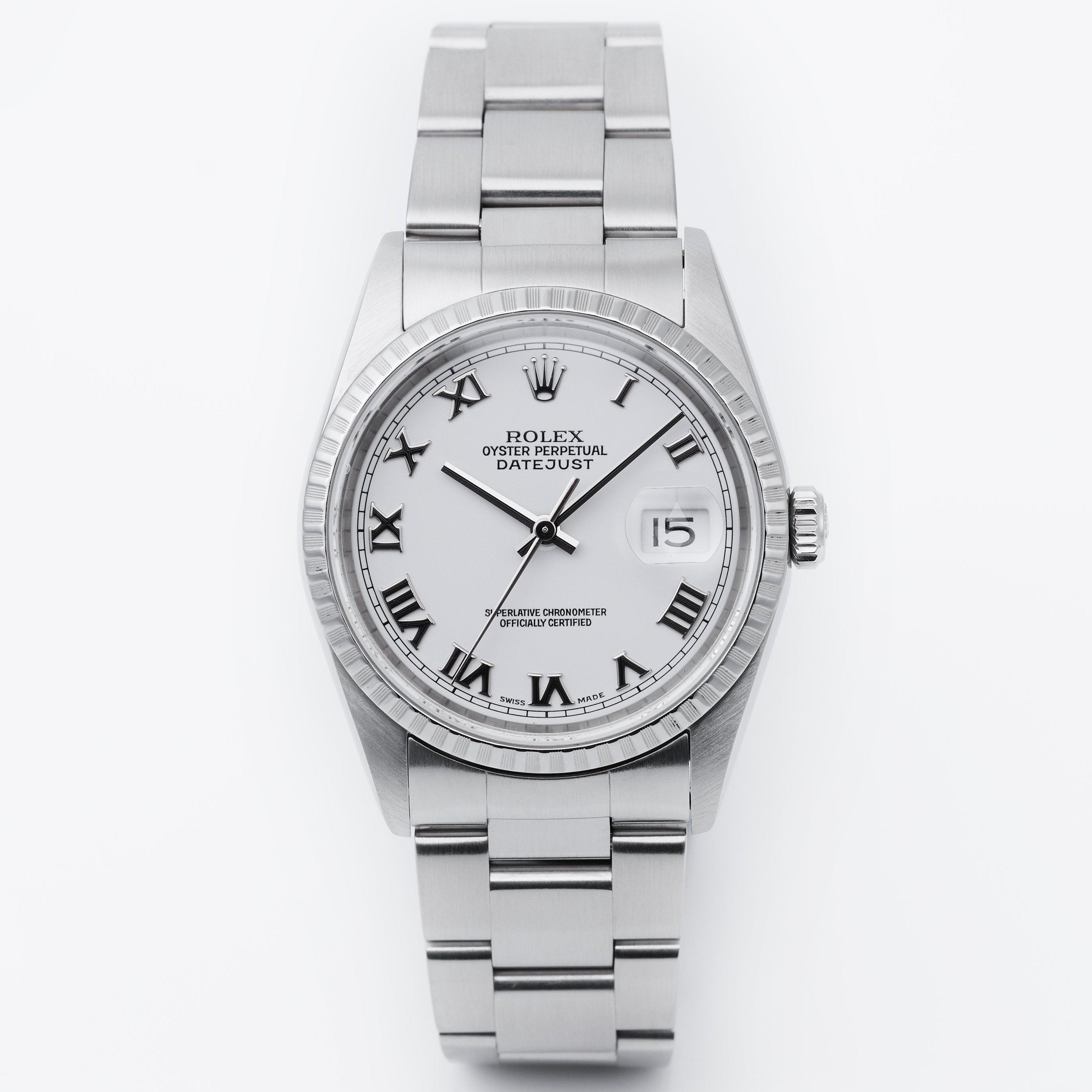 Rolex DateJust 36mm | REF. 16220 | White Dial - Roman Numerals | Stainless Steel | 2002