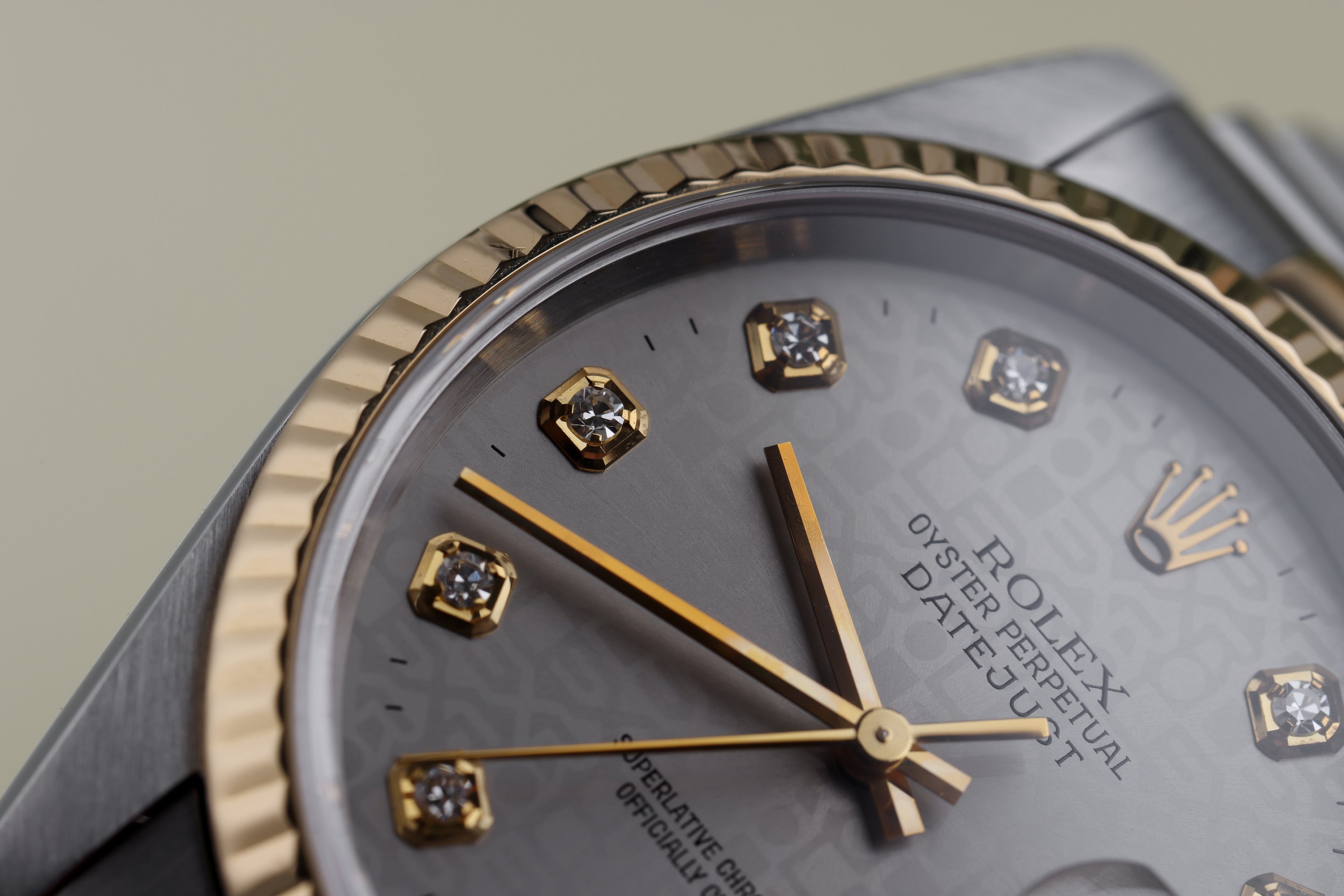 Rolex DateJust 36mm | REF. 16233 | Silver Jubilee Diamond Dial | Stainless Steel & 18k Yellow Gold