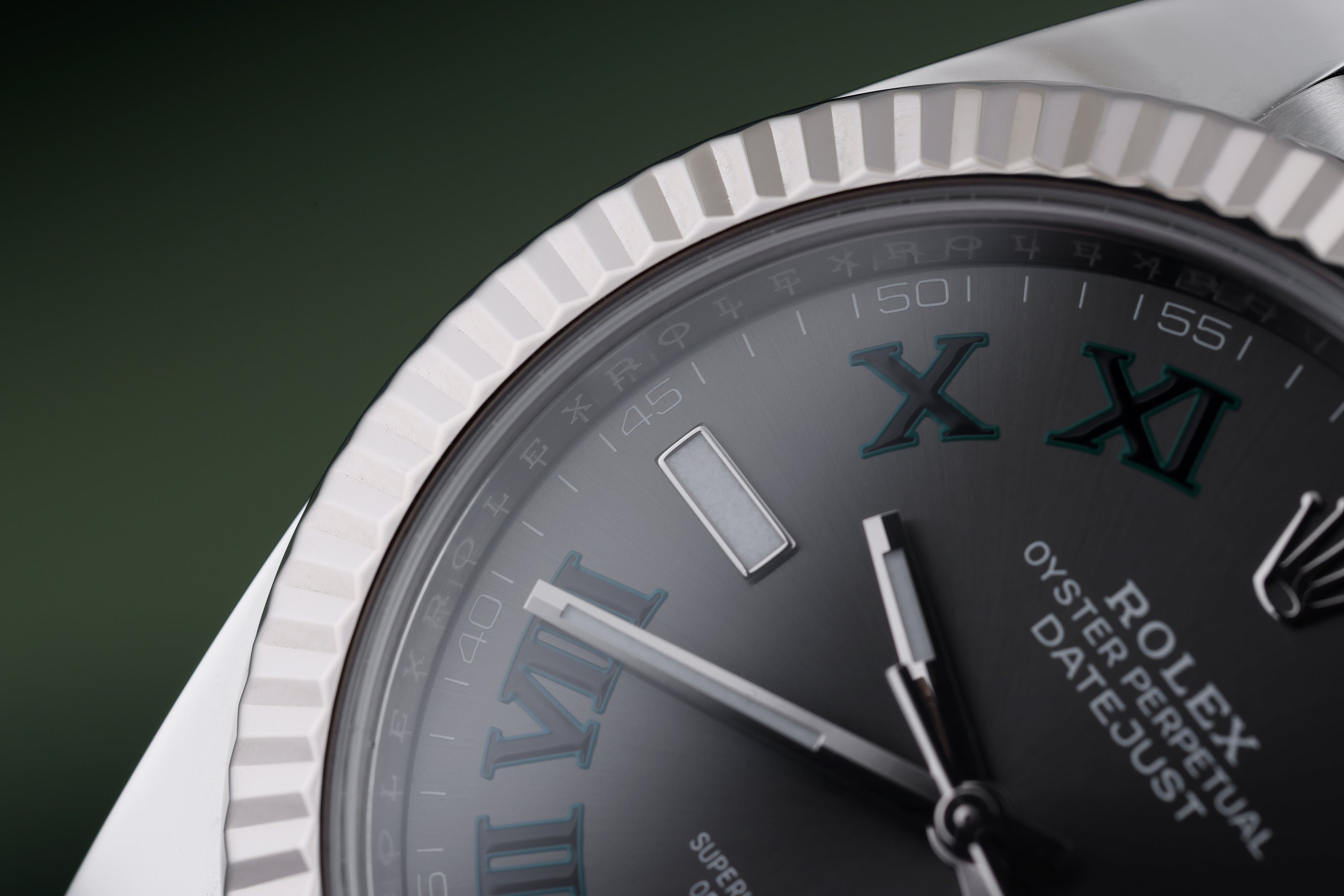 Rolex DateJust 41 | REF. 126334 | Wimbledon Dial | Box & Papers | 2018 | Stainless Steel & 18k White Gold Bezel