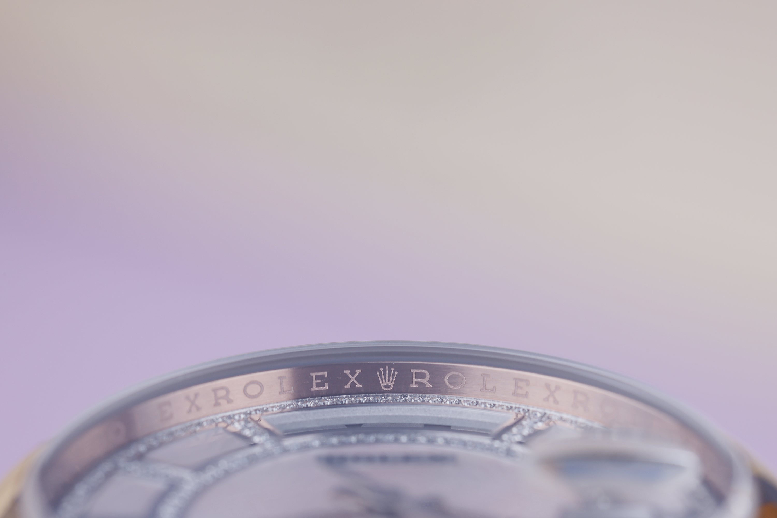 Rolex Day-Date | REF. 118205 | Carousel Dial: Pink Mother of Pearl + Diamonds | 18k Rose Gold | Box & Papers | 2021