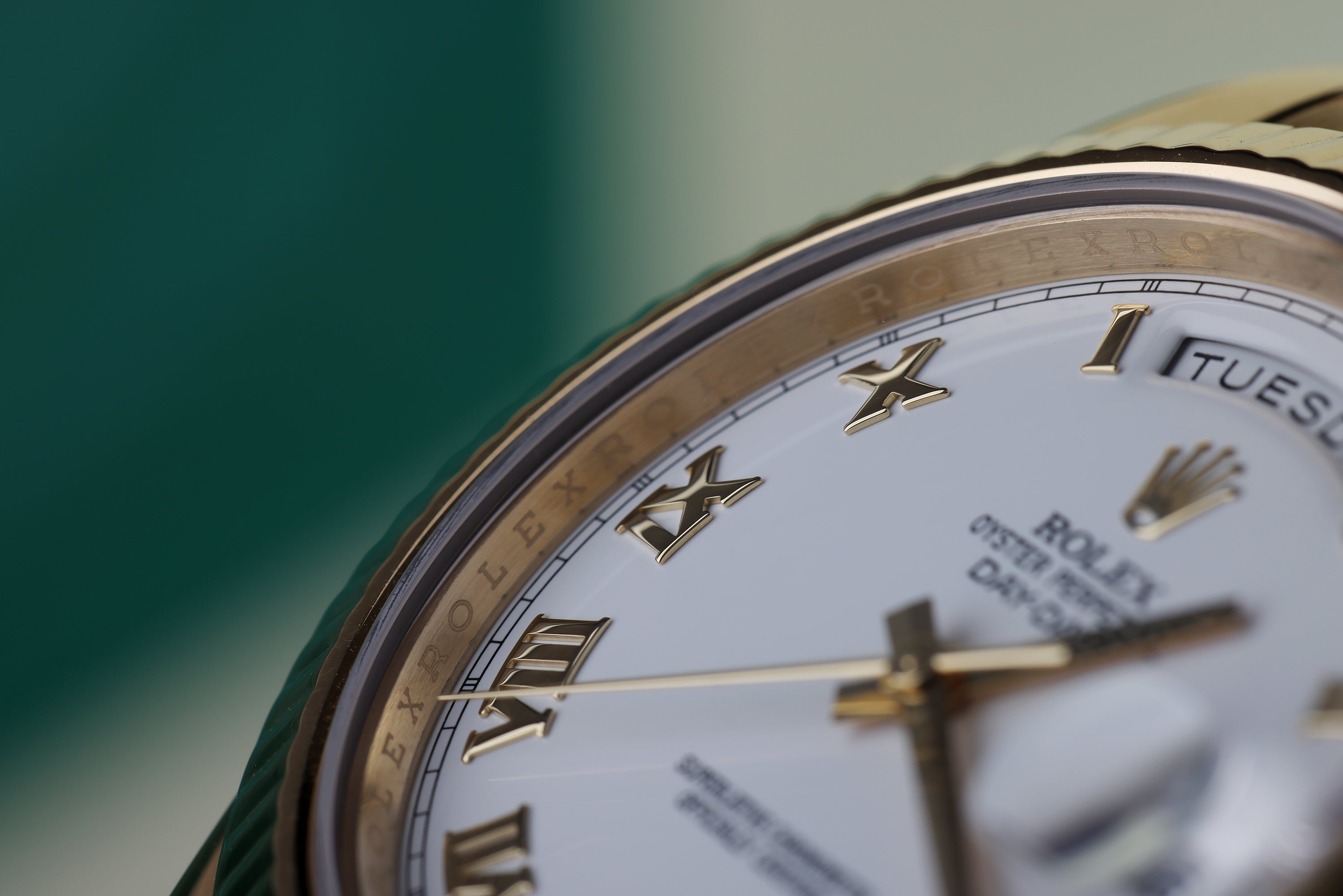 Rolex Day-Date II | REF. 218238 | White Dial & Roman Numerals | Box & Papers | 18k Yellow Gold