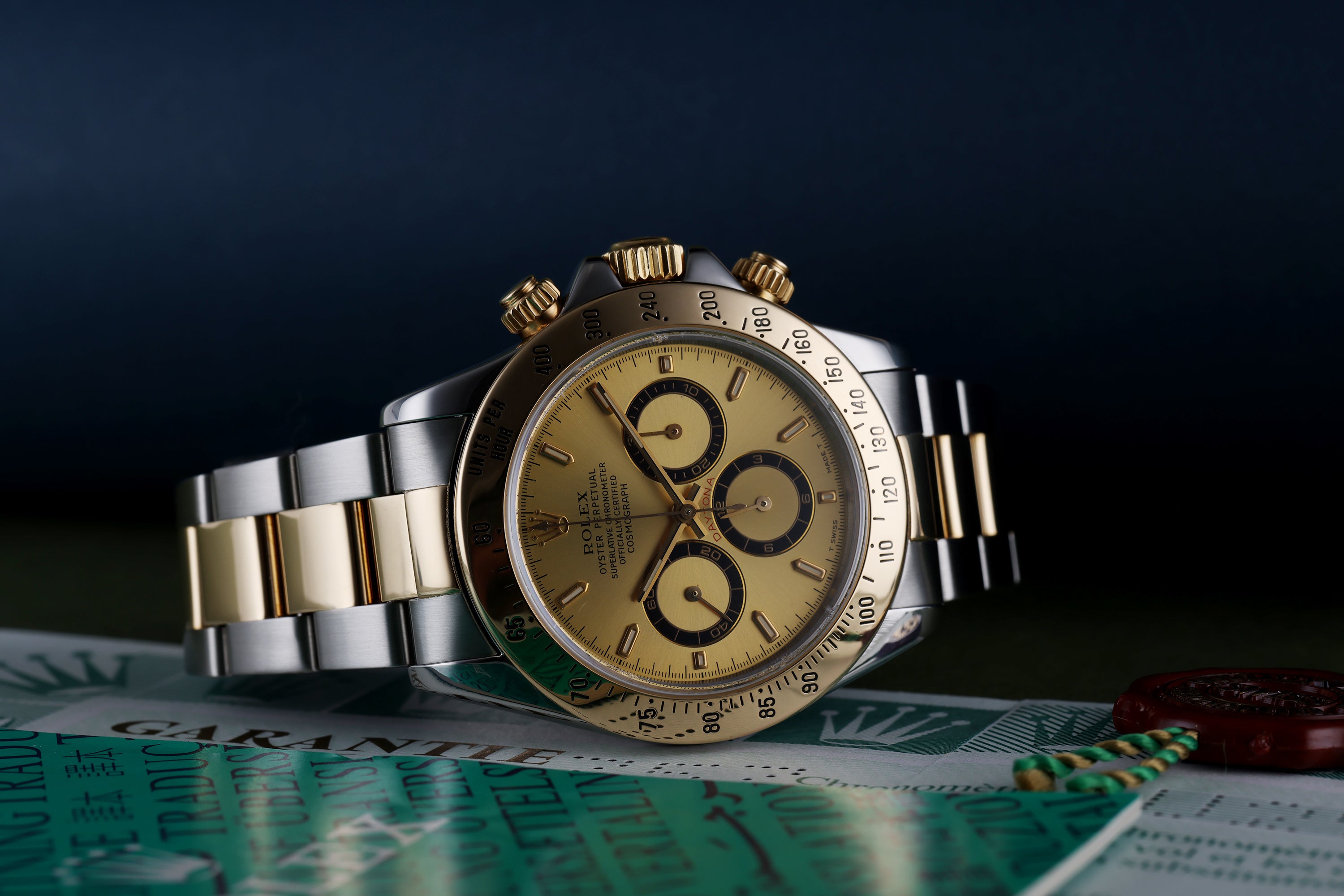 Rolex Daytona Zenith | REF. 16523 | Gold Dial | Box & Papers | 1998 | Stainless Steel & 18k Yellow Gold