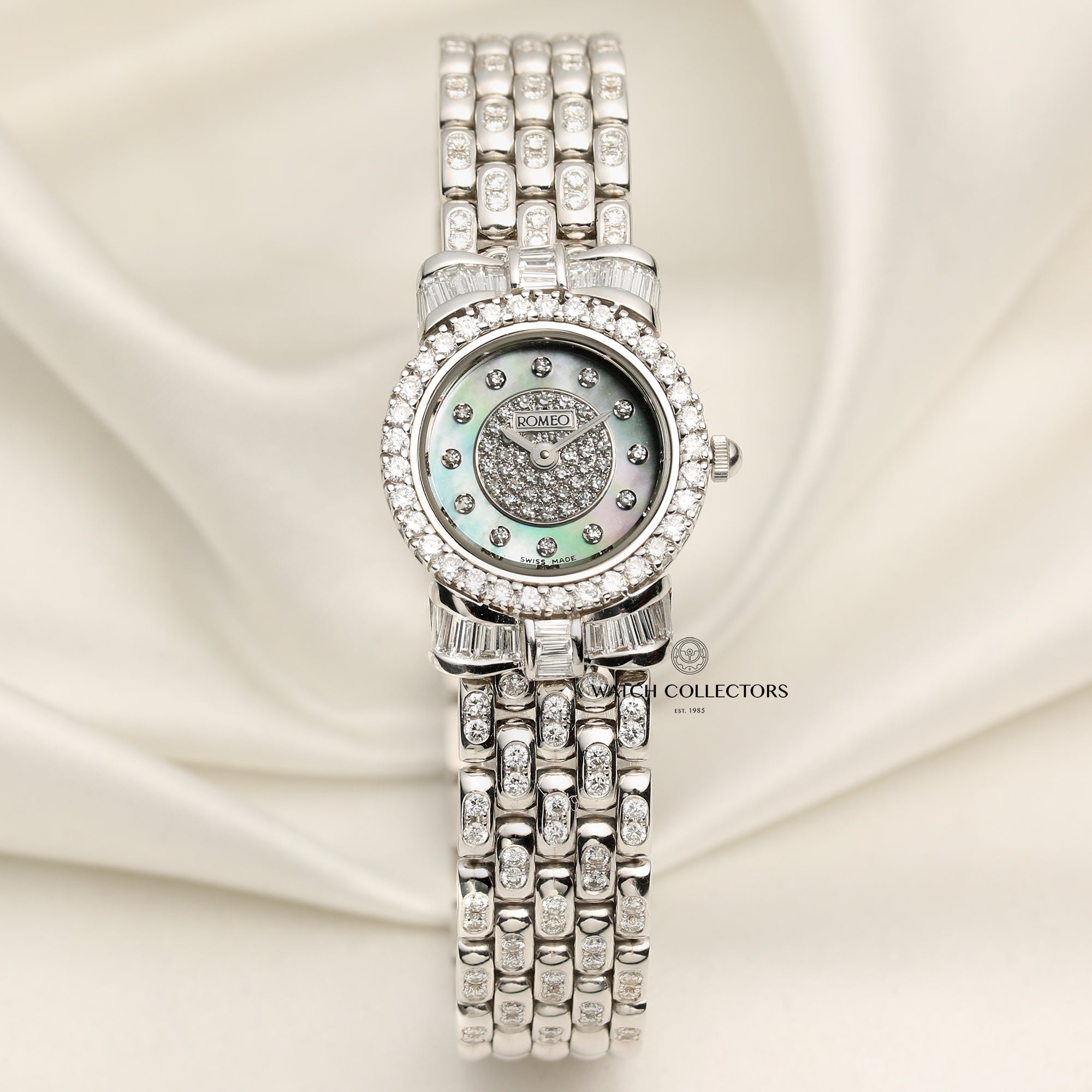 Romeo 18K White Gold Diamond Second Hand Watch Collectors 1