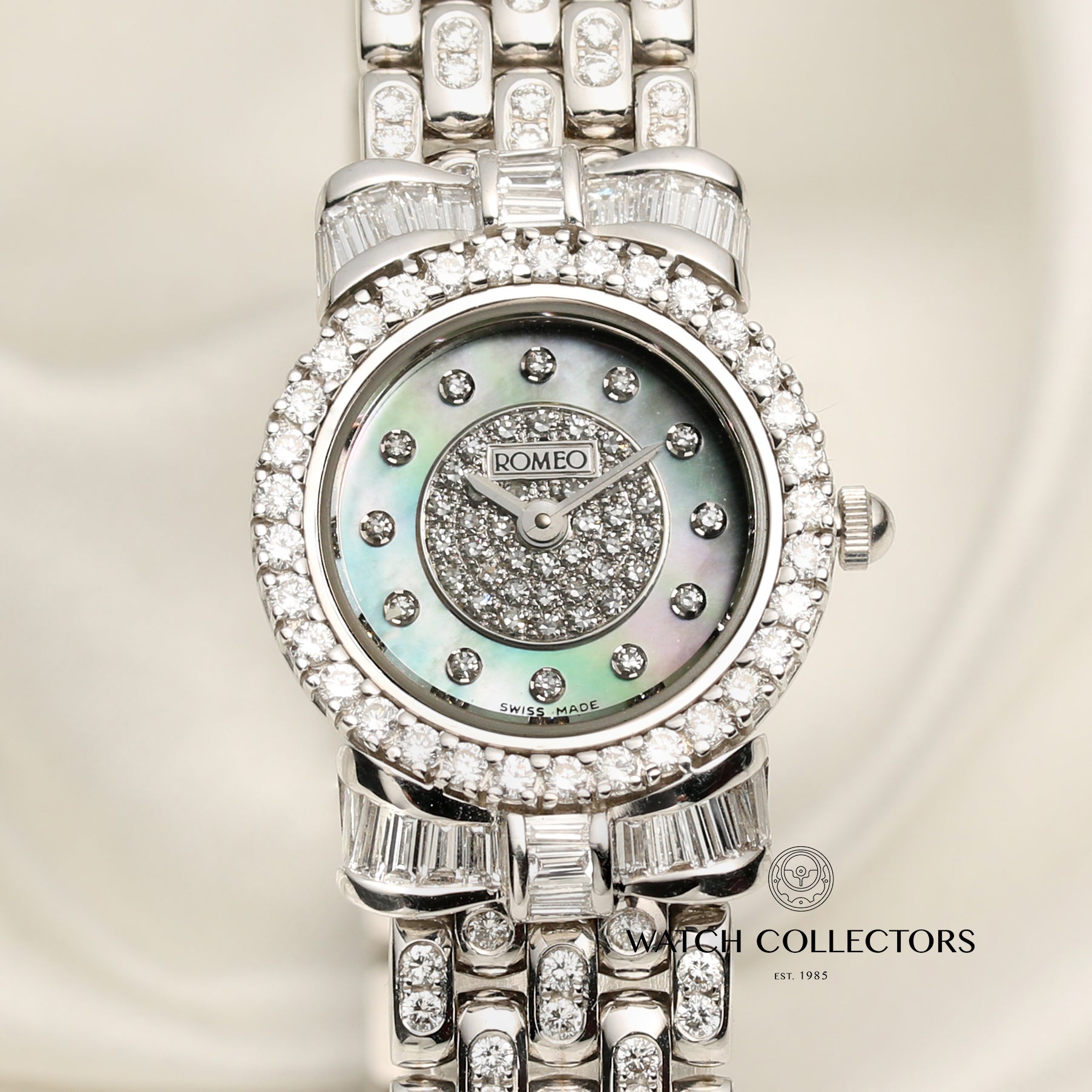 Romeo 18K White Gold Diamond Second Hand Watch Collectors 2