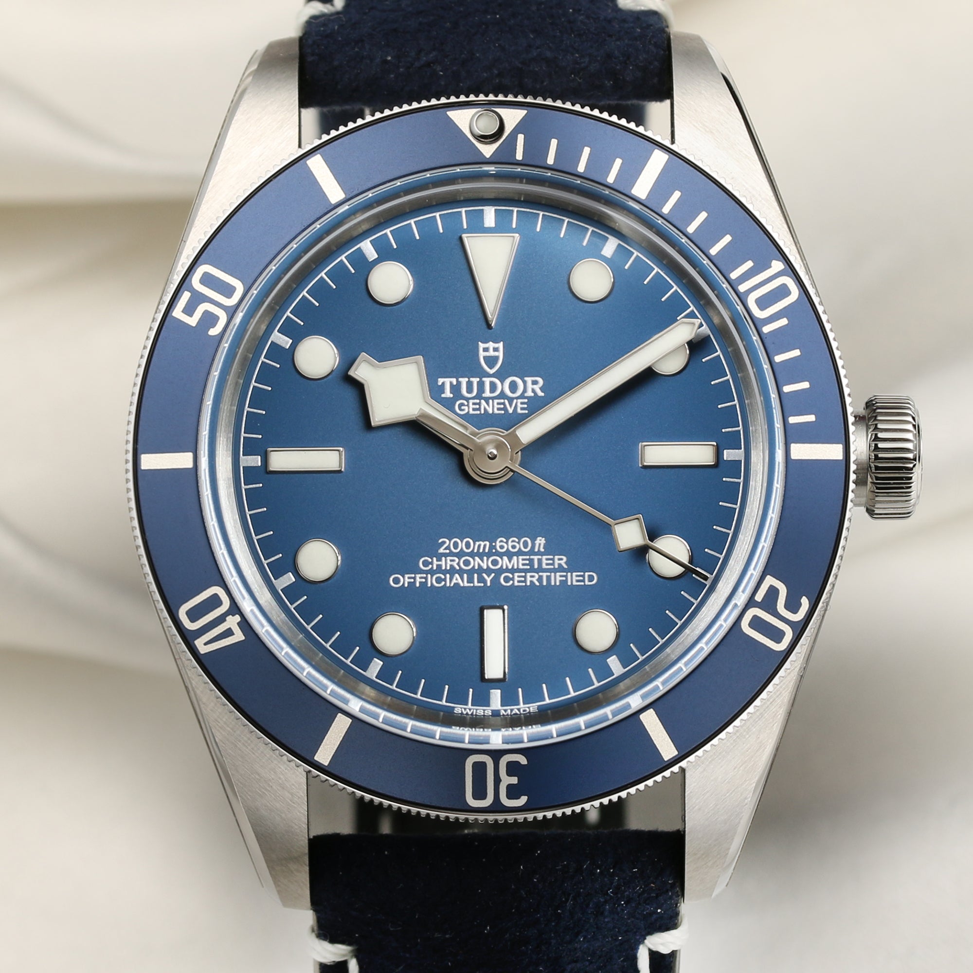 Tudor Stainless Steel Blue Dial Second Hand Watch Collectors 2