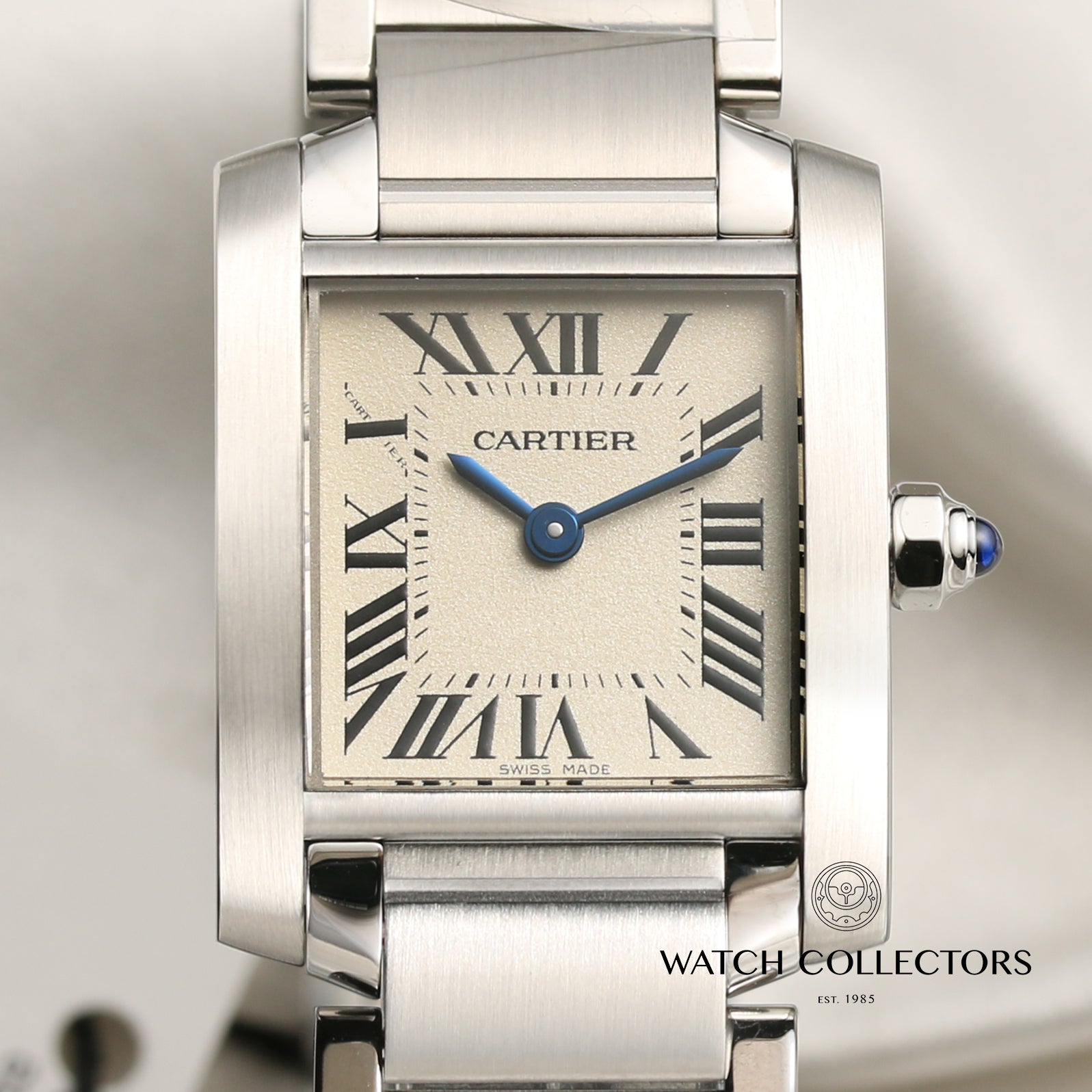 Unworn Cartier Tank Francaisse Stainless Steel Second Hand Watch Collectors 2