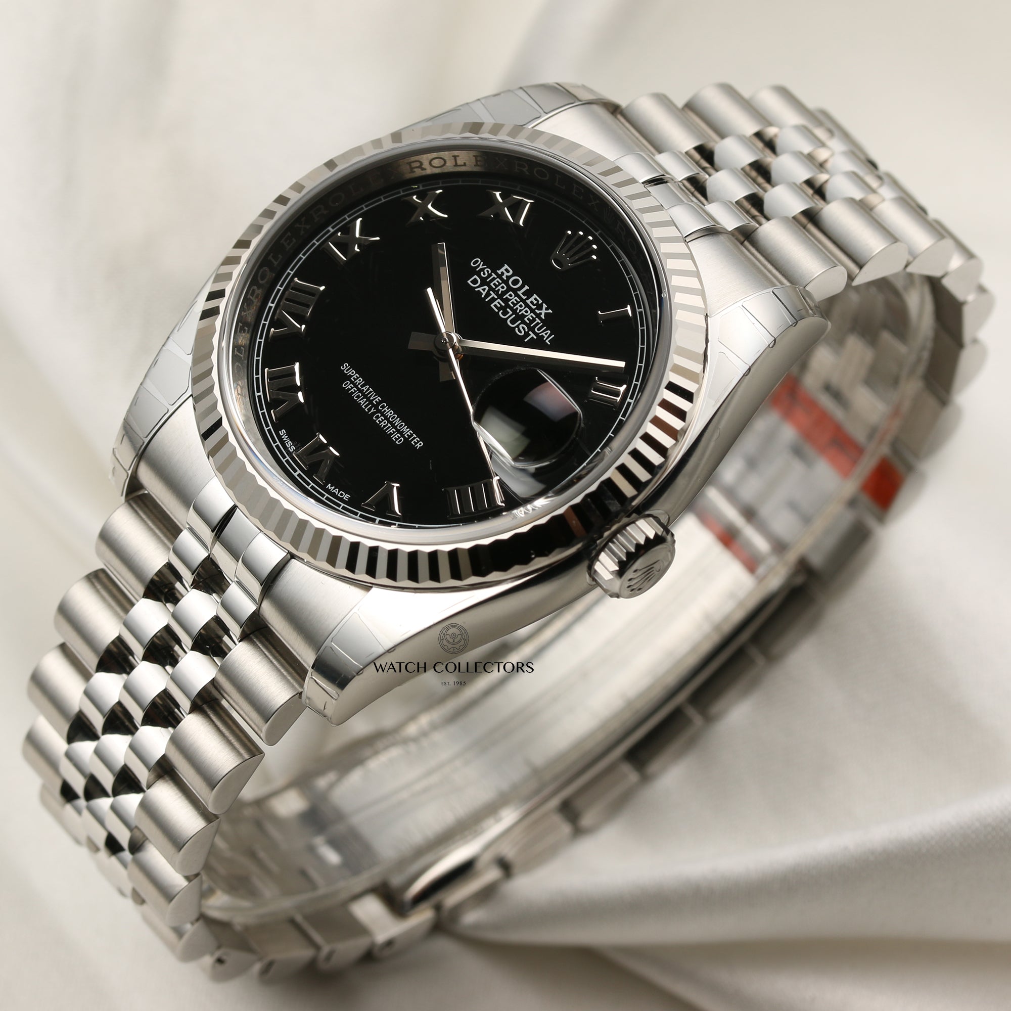 Unworn DateJust 116234 Stainless Steel 18K White Gold Bezel Second Hand Watch Collectors 3