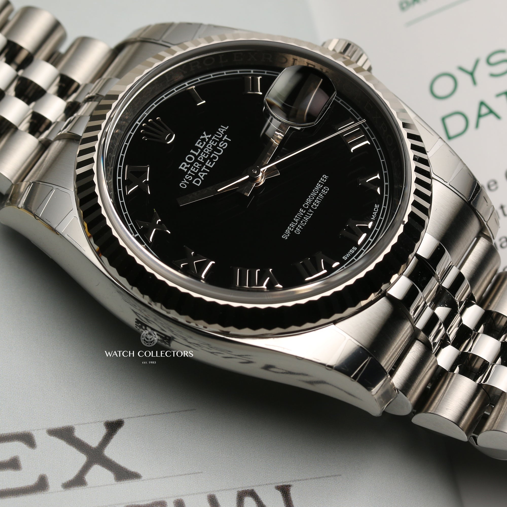 Unworn DateJust 116234 Stainless Steel 18K White Gold Bezel Second Hand Watch Collectors 5