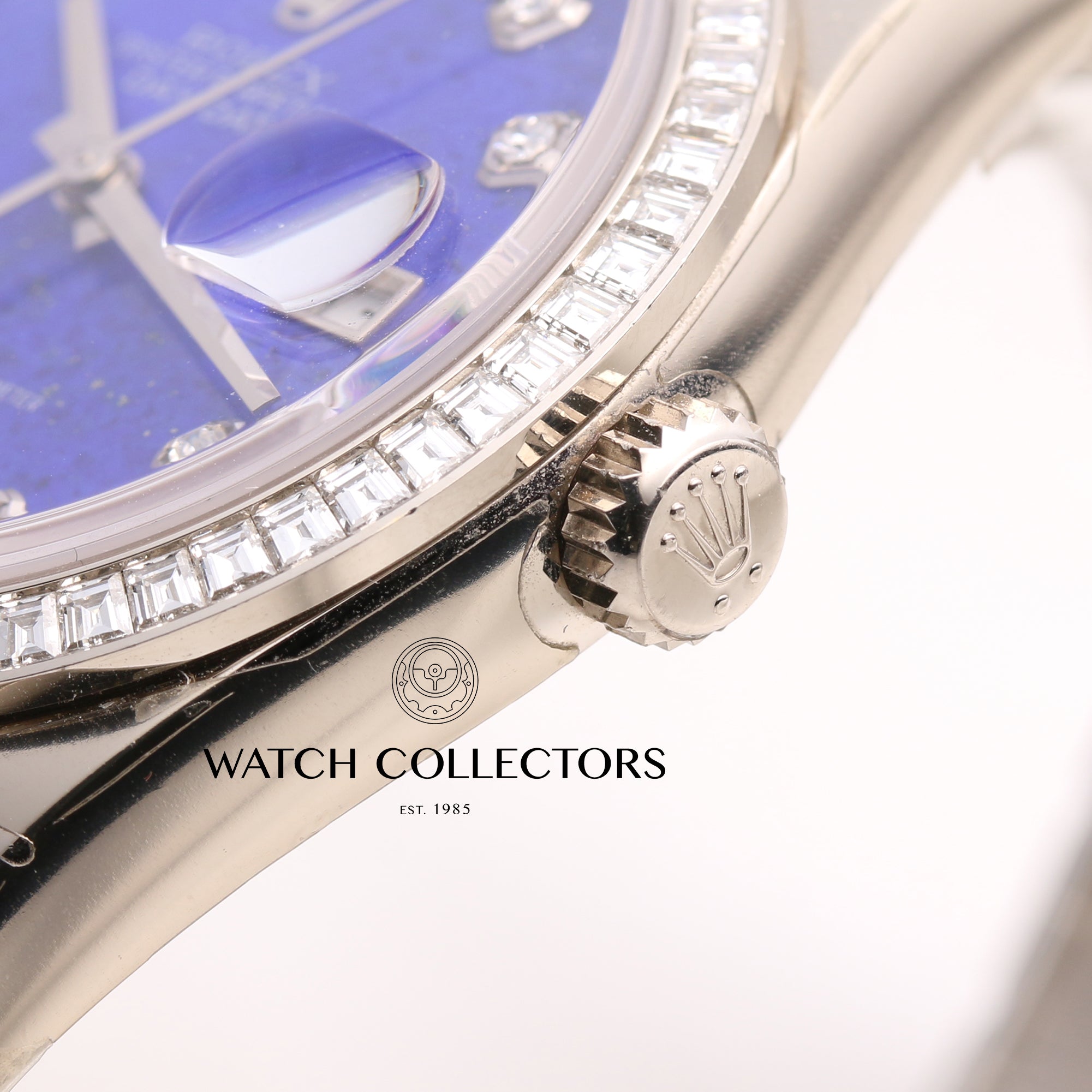 Unworn-Factory-Rolex-Day-Date-118399BR-Diamond-Princess-Cut-Bezel-18k-White-Gold-Second-Hand-Watch-Collectors-5