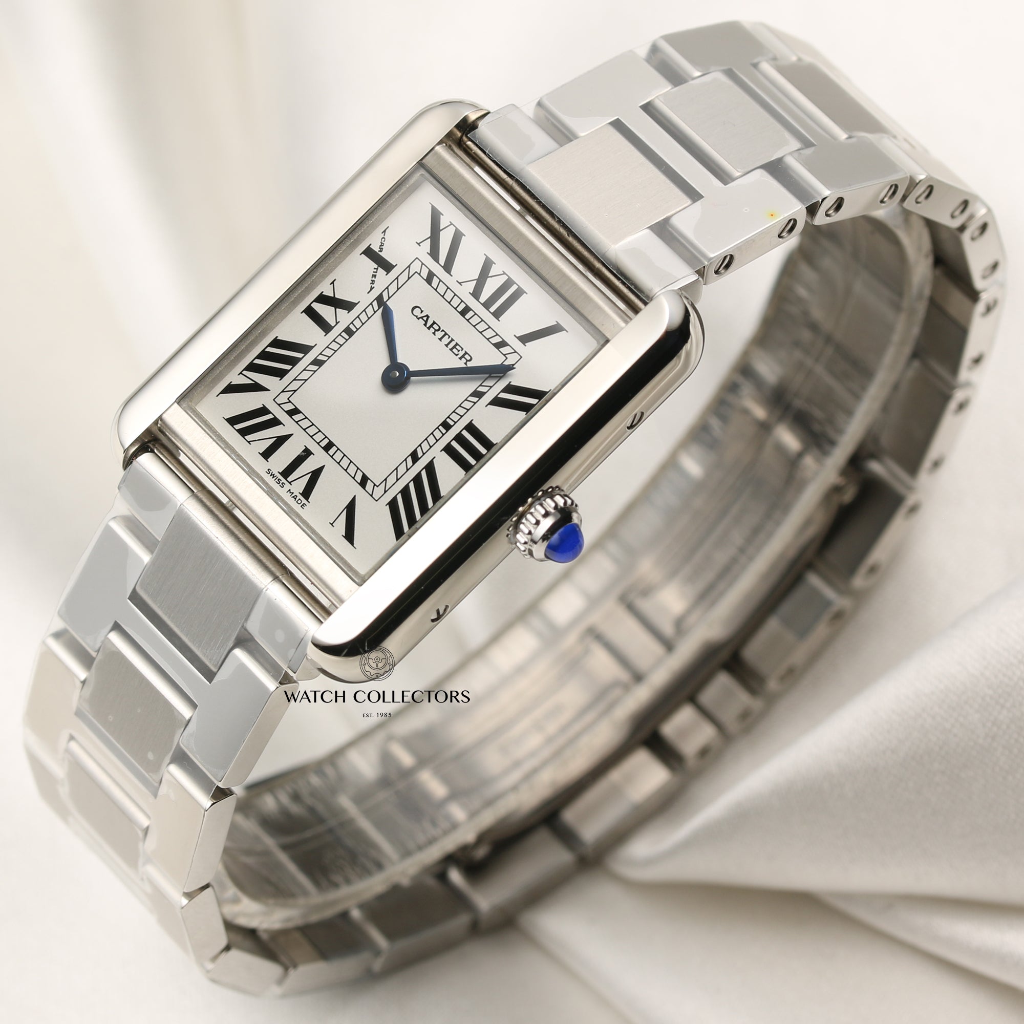 Unworn Full Set Cartier Tank Solo Stainless Steel Second hand Watch Collectors 3