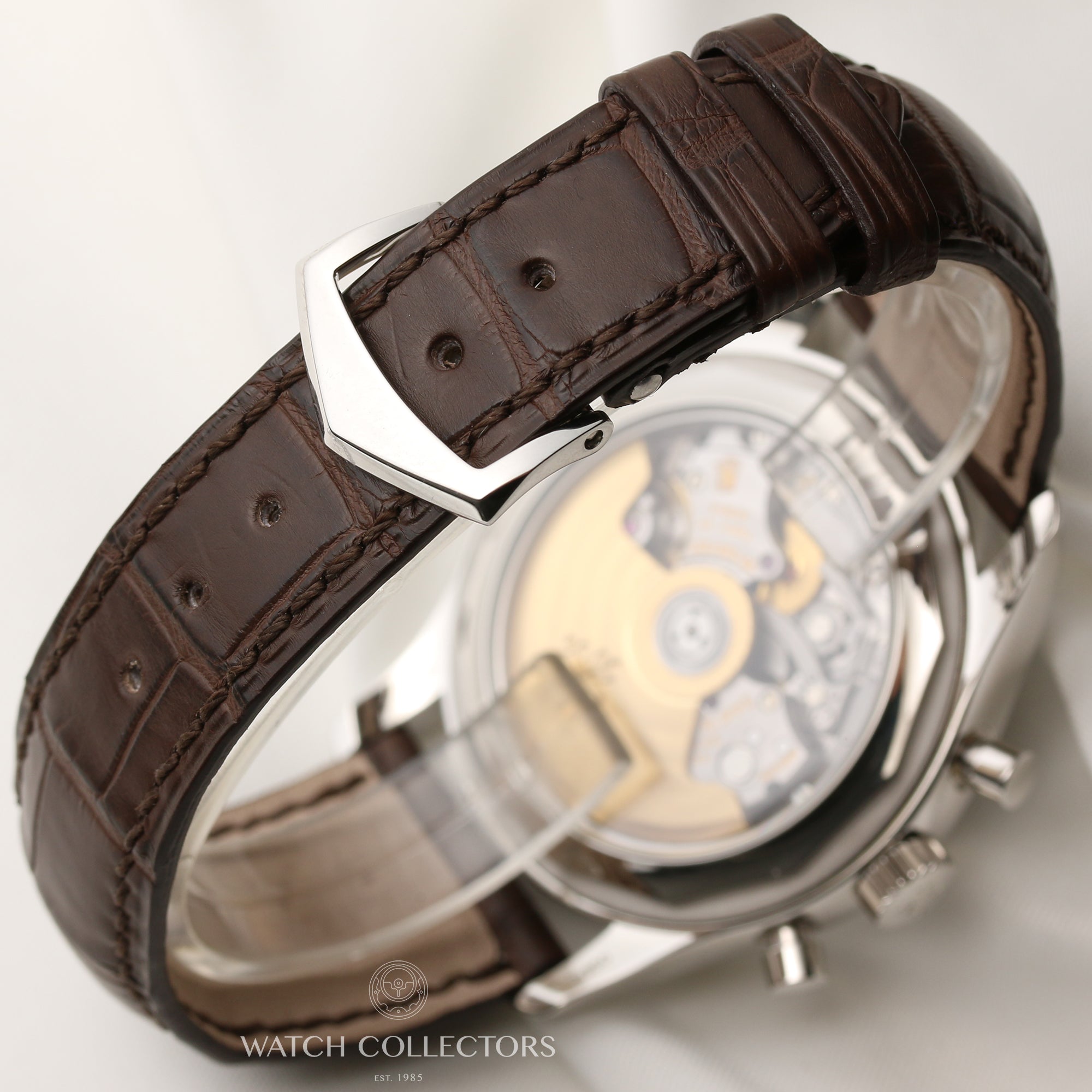 Unworn Full Set Patek Philippe 5960P-001 Platinum Annual Calendar Second Hand Watch Collectors 8