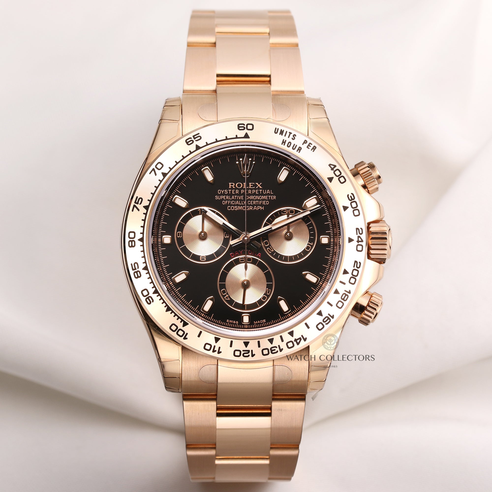 Unworn-Full-Set-Rolex-Daytona-116505-18K-Rose-Gold-Black-Dial-Second-Hand-Watch-Collectors-1