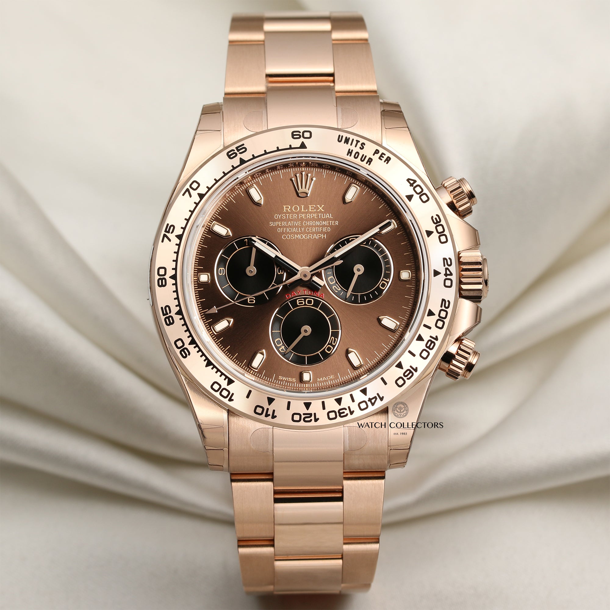 Unworn Full Set Rolex Daytona 116505 18K Rose Gold Chocolate Dial Second Hand Watch Collectors 1