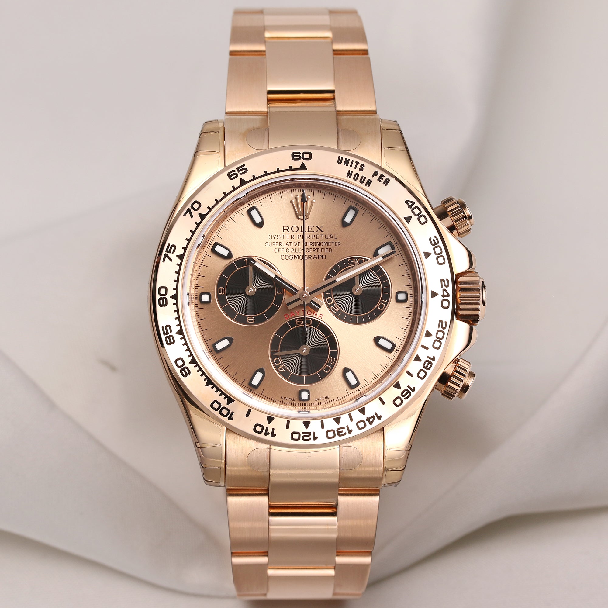 Unworn Full Set Rolex Daytona 116505 18K Rose Gold Pink Dial Second Hand Watch Collectors 1