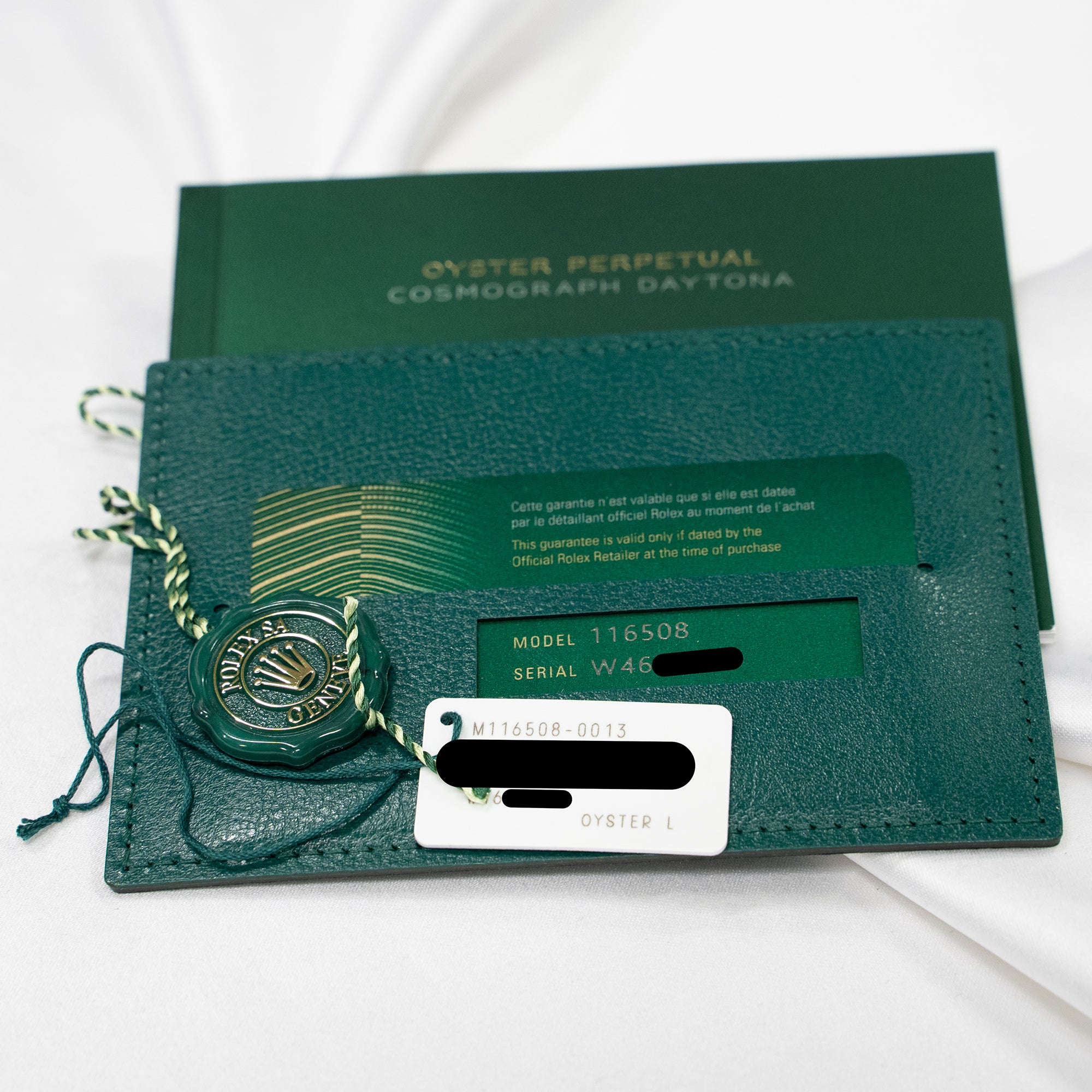 Unworn-Full-Set-Rolex-Daytona-116508-18K-Yellow-Gold-Green-Dial-Second-Hand-Watch-Collectors-12