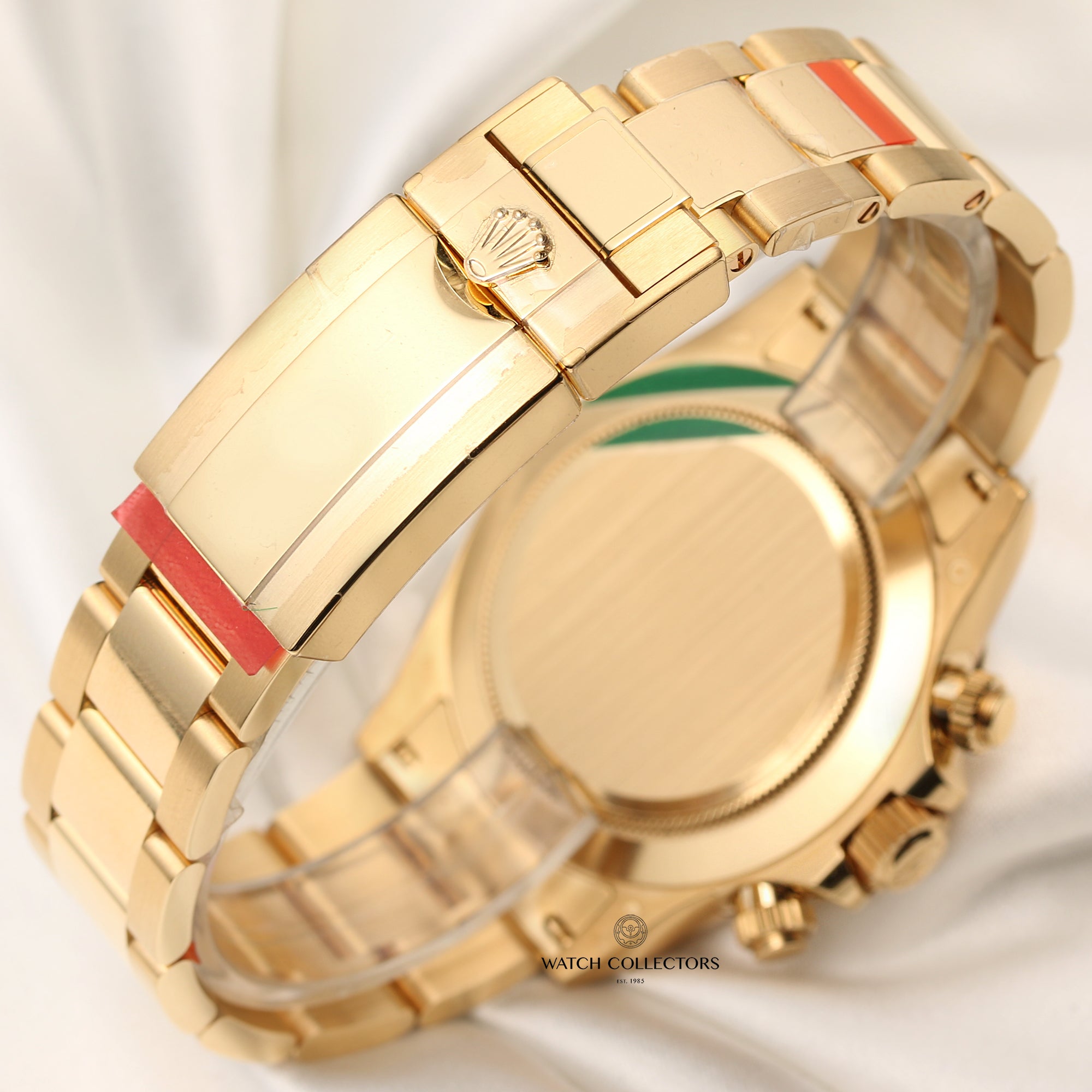 Unworn-Full-Set-Rolex-Daytona-116508-18K-Yellow-Gold-Green-Dial-Second-Hand-Watch-Collectors-8