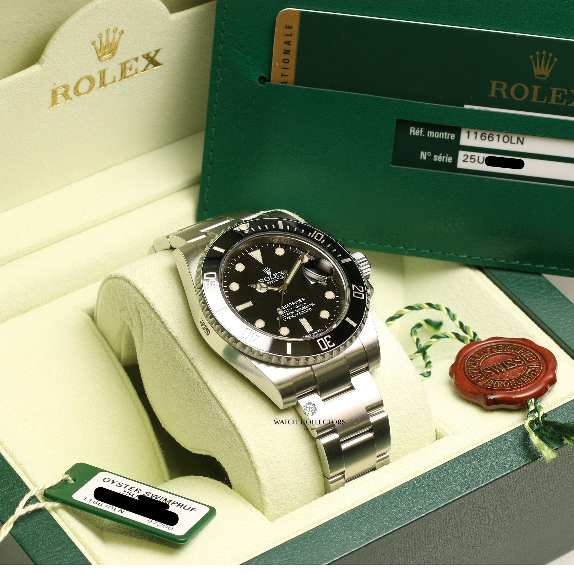 Unworn Full Set Rolex Submariner 116610LN Stainless Steel Second Hand Watch Collectors 10