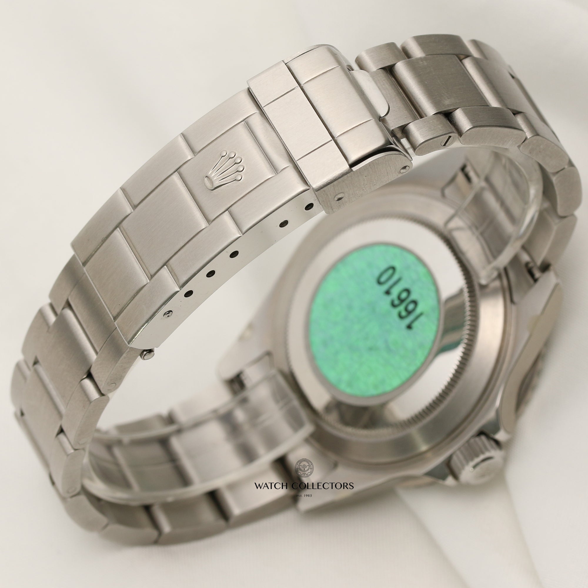 Unworn Full Set Rolex Submariner 16610LV Green Anniversary Stainless Steel Second Hand Watch Collectors 6