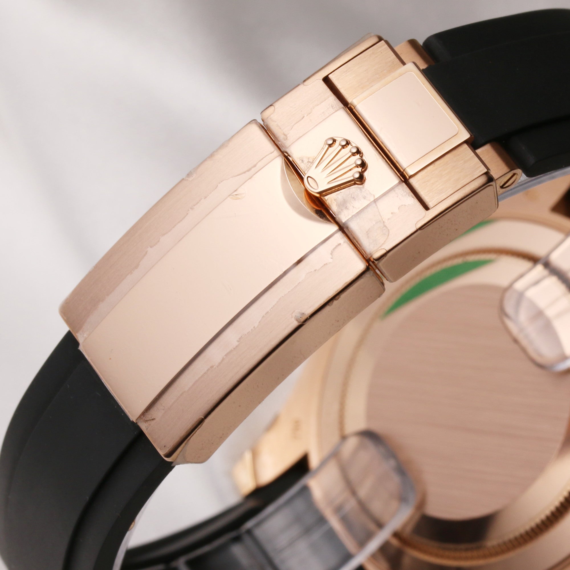 Unworn Full-Set Rolex Yacht-Master II 116655 18K Rose Gold Rubber Strap & Bezel Second Hand Watch Collectors 7