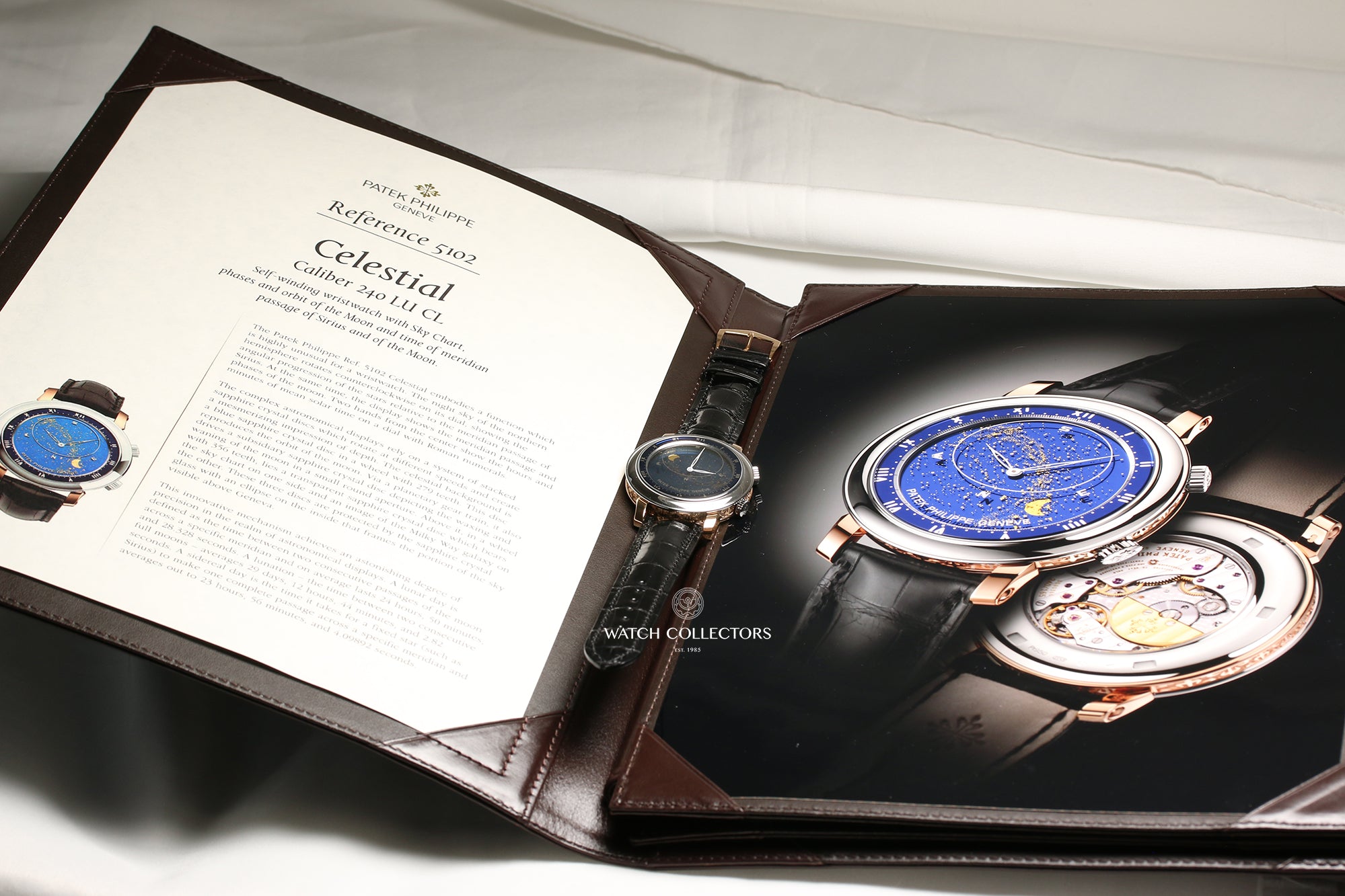 Unworn Patek Philippe Celestial 5102PR Platinum & 18K Rose Gold Second Hand Watch Collectors 14