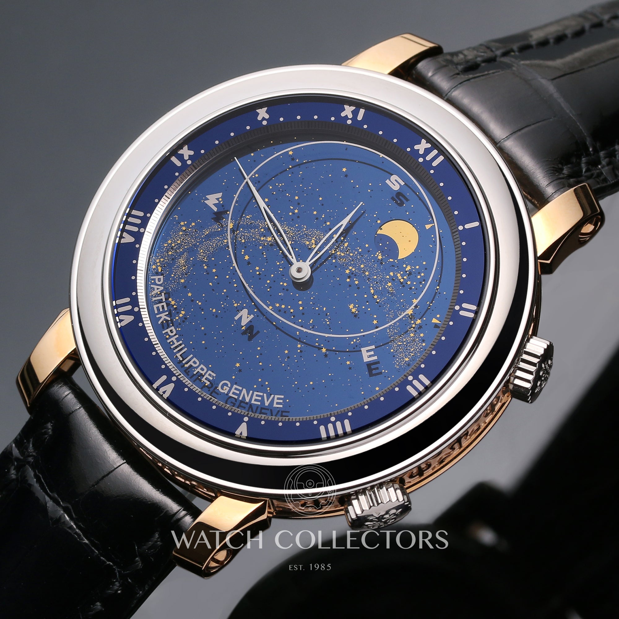 Unworn Patek Philippe Celestial 5102PR Platinum & 18K Rose Gold Second Hand Watch Collectors 4