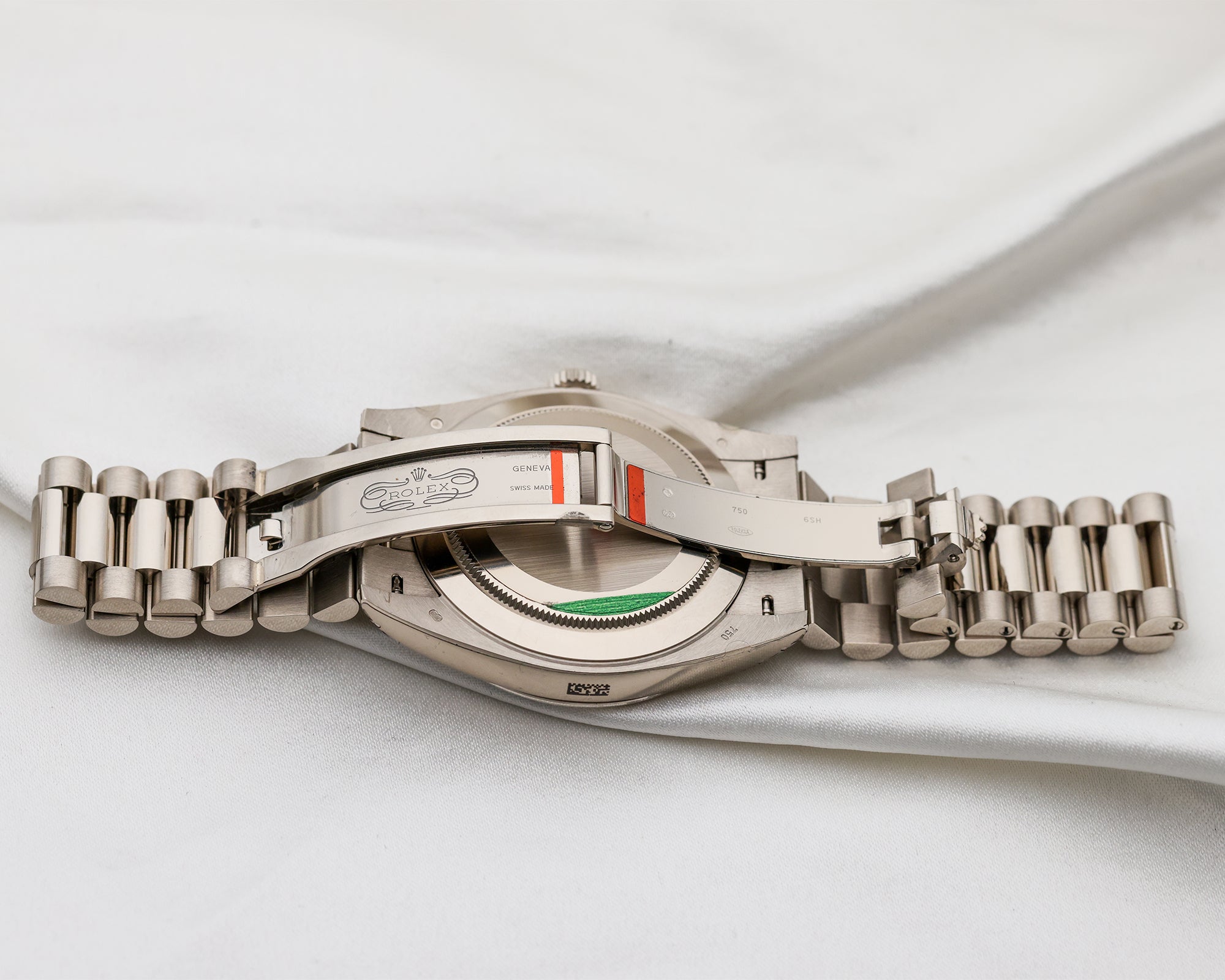 Unworn Rolex Day-Date 228239 Olive Dial 18K White Gold Second Hand Watch Collectors 5