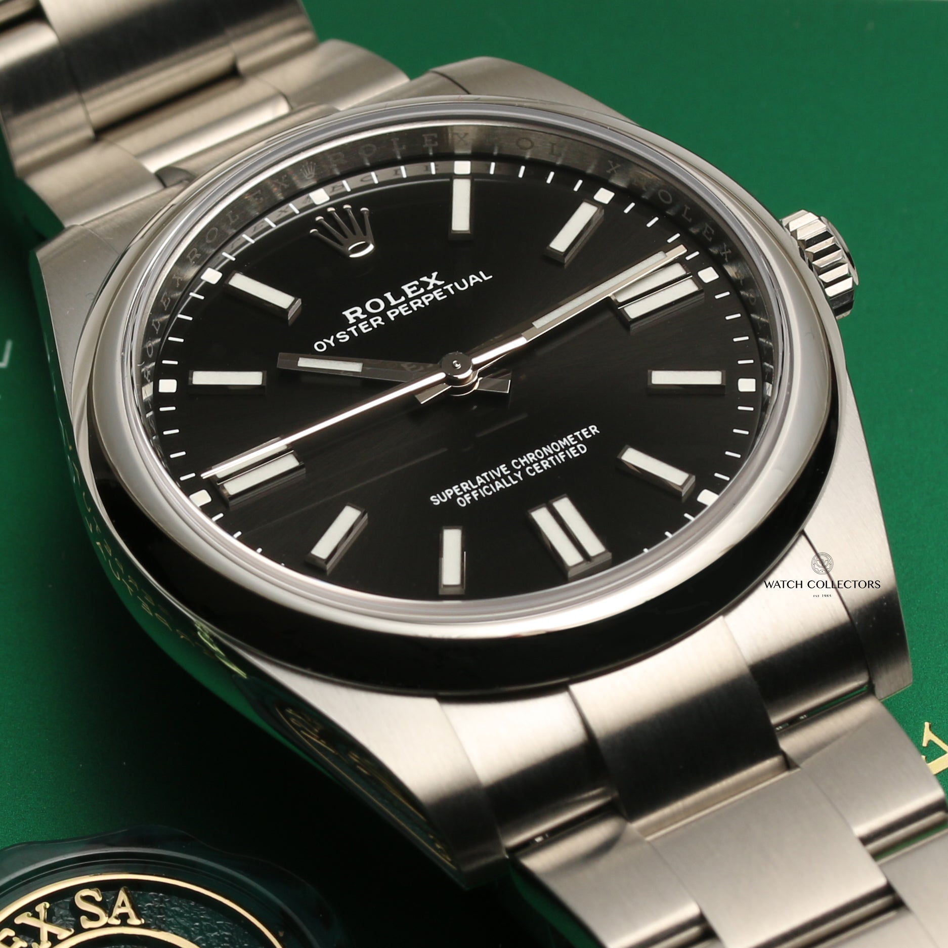 Unworn Rolex Oyster Perpetual 124300 Black Stainless Steel Second Hand Watch Collectors 5