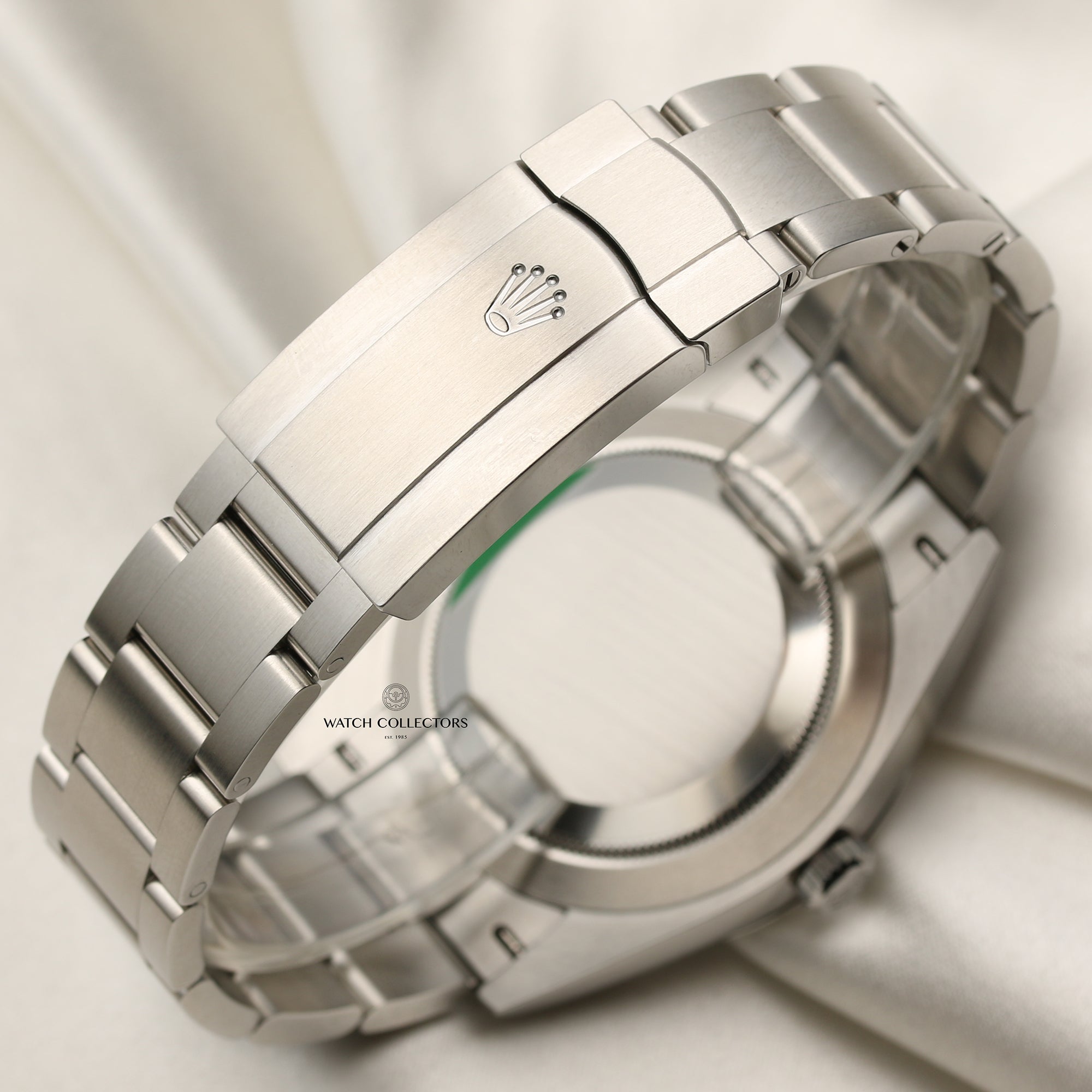 Unworn Rolex Oyster Perpetual 124300 Green Stainless Steel Second Hand Watch Collectors 7