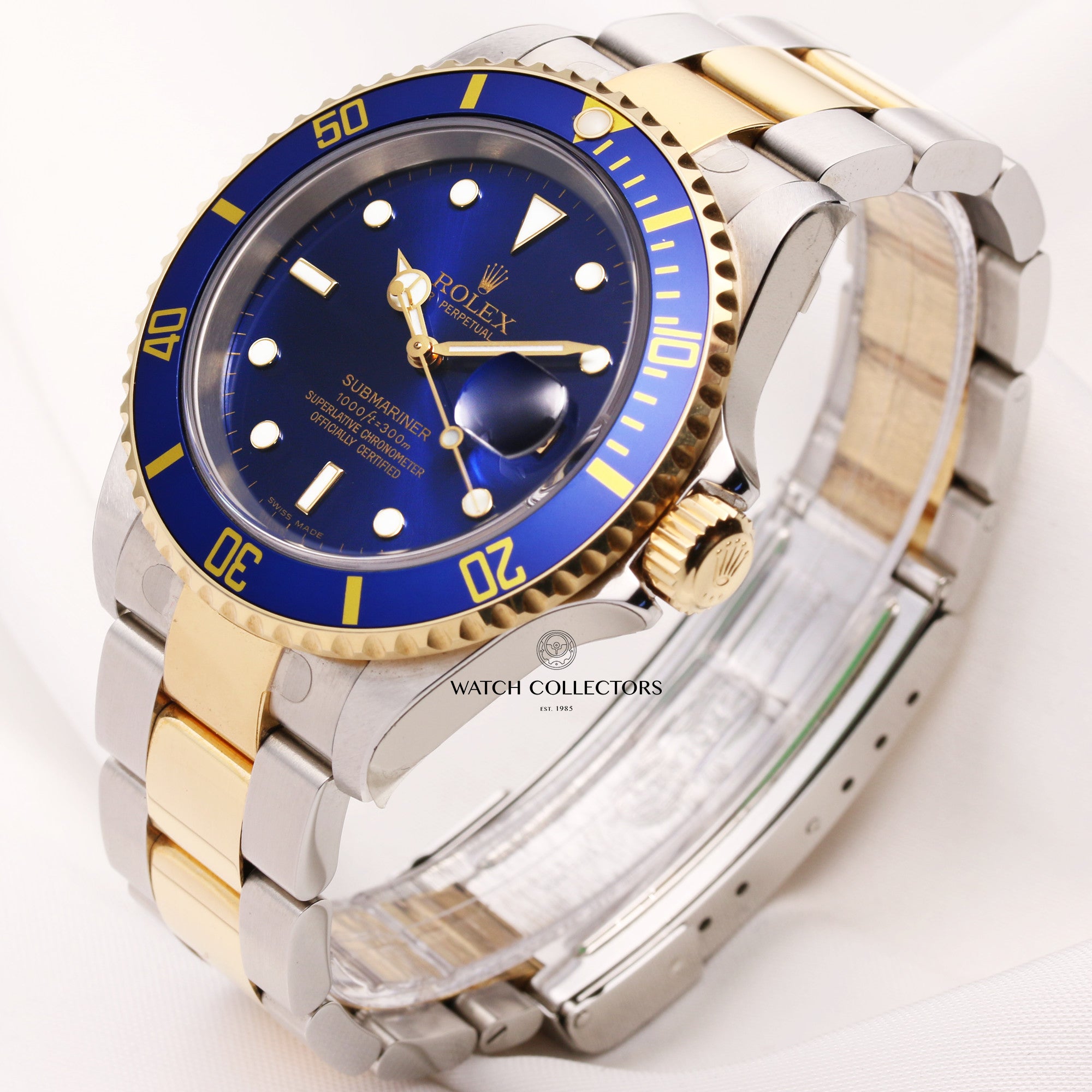 Unworn-Rolex-Submariner-16613-Steel-Gold-Blue-Full-Set-Second-Hand-Watch-Collectors-3