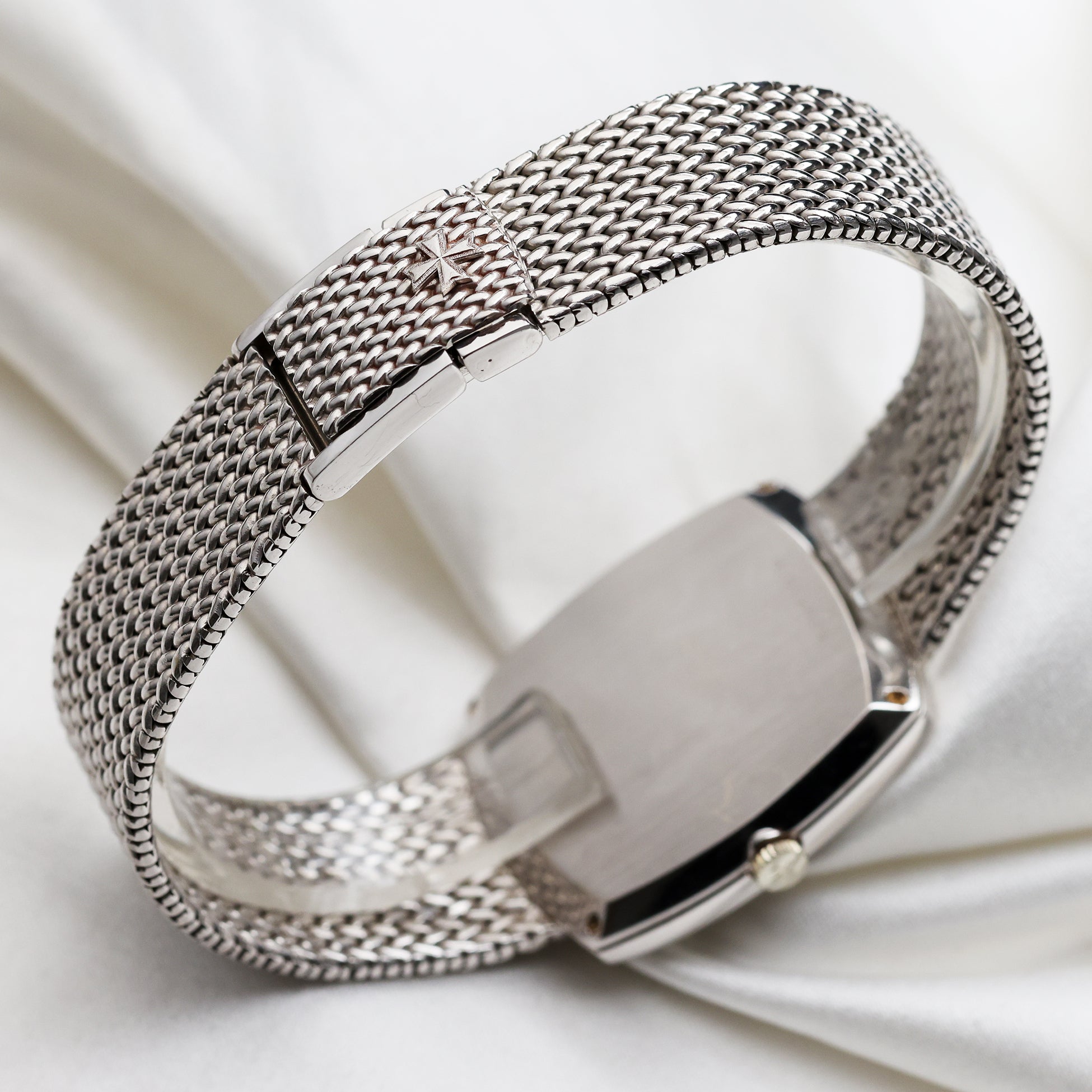 Vacheron Constantin 18K White Gold Onyx & Diamond Second Hand Watch Collectors 7