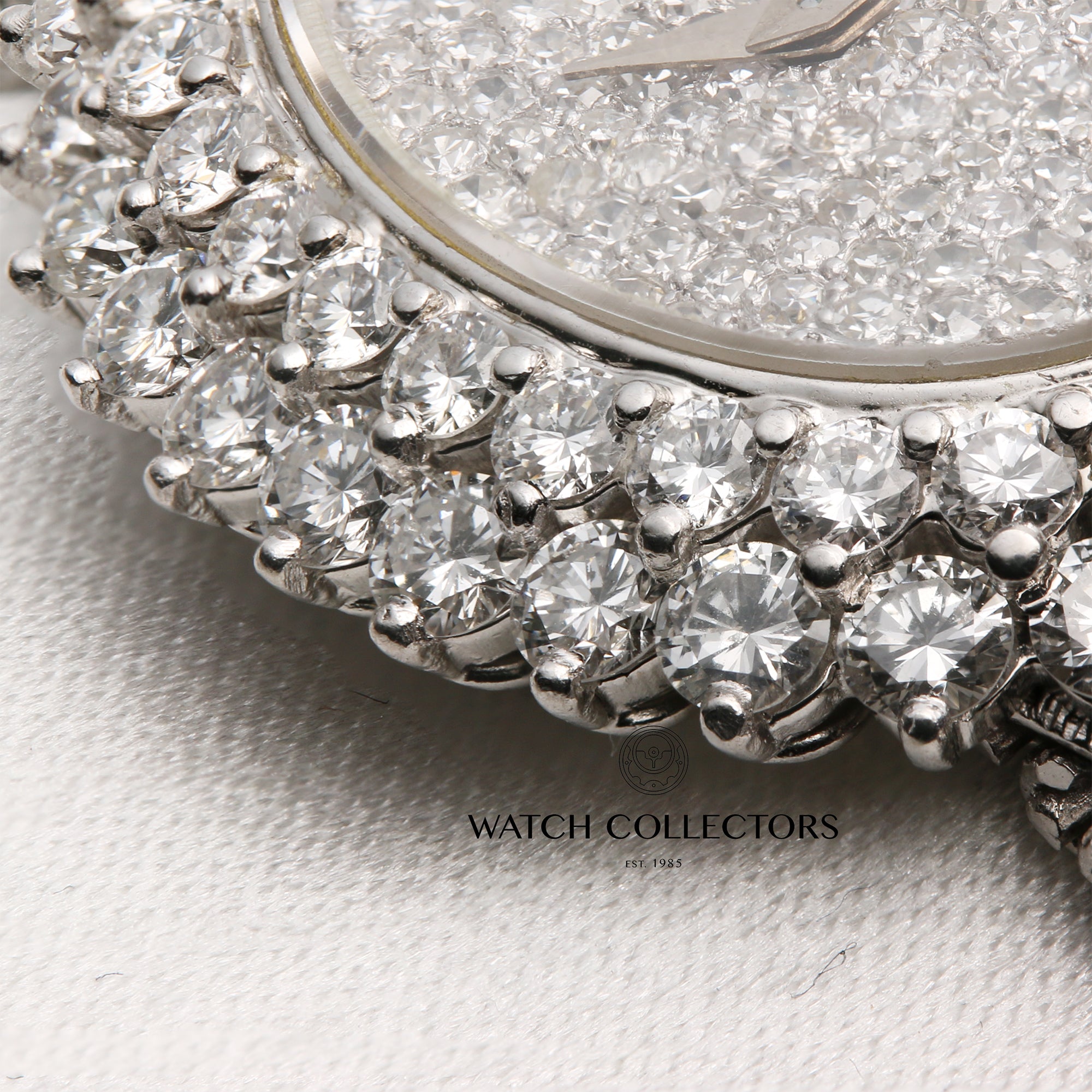 Vacheron Constantin 18K White Gold Pave Diamond Second Hand Watch Collectors 6