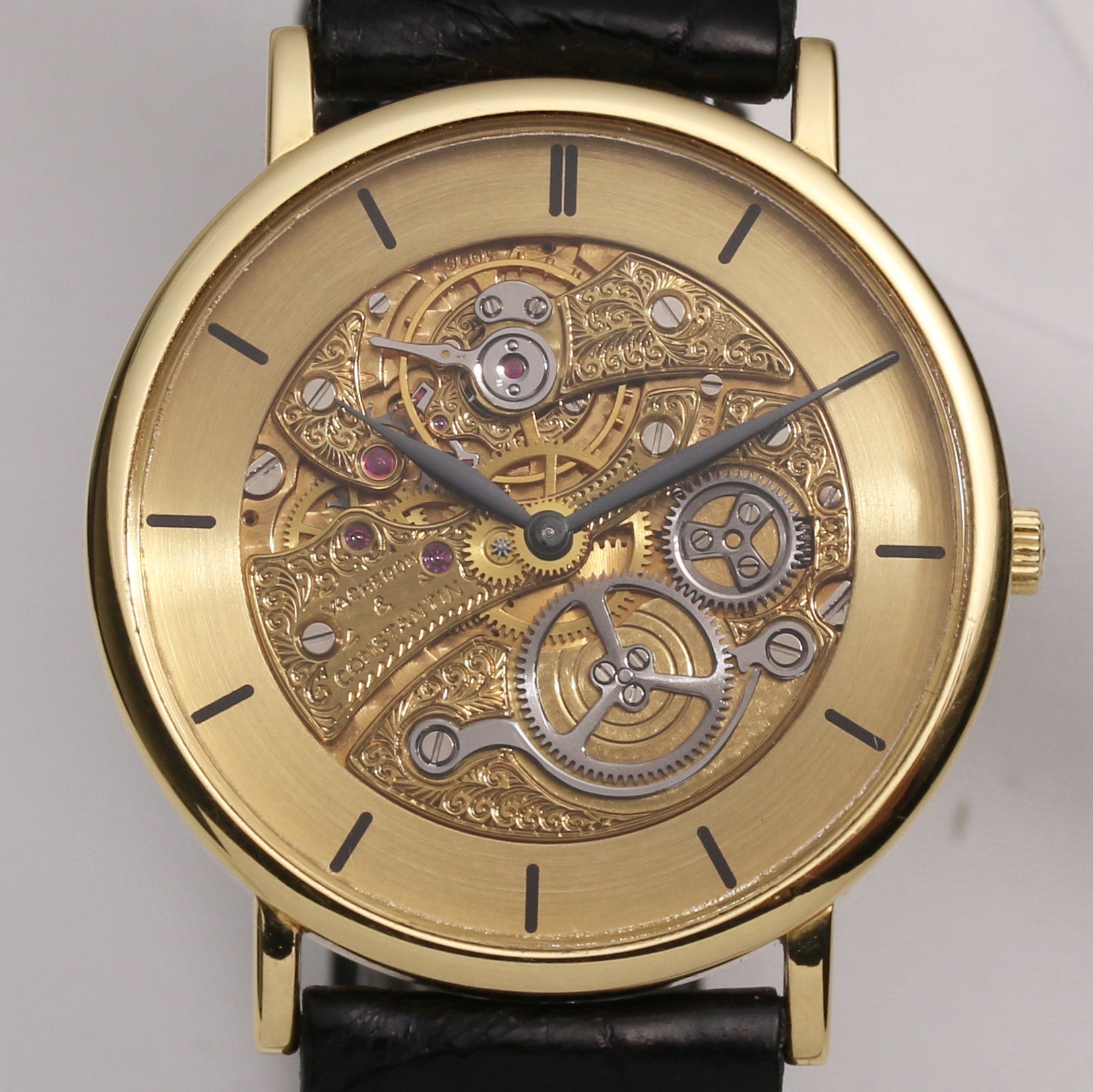 Vacheron Constantin 18K Yellow Gold Skeleton Second Hand Watch Collectors 2