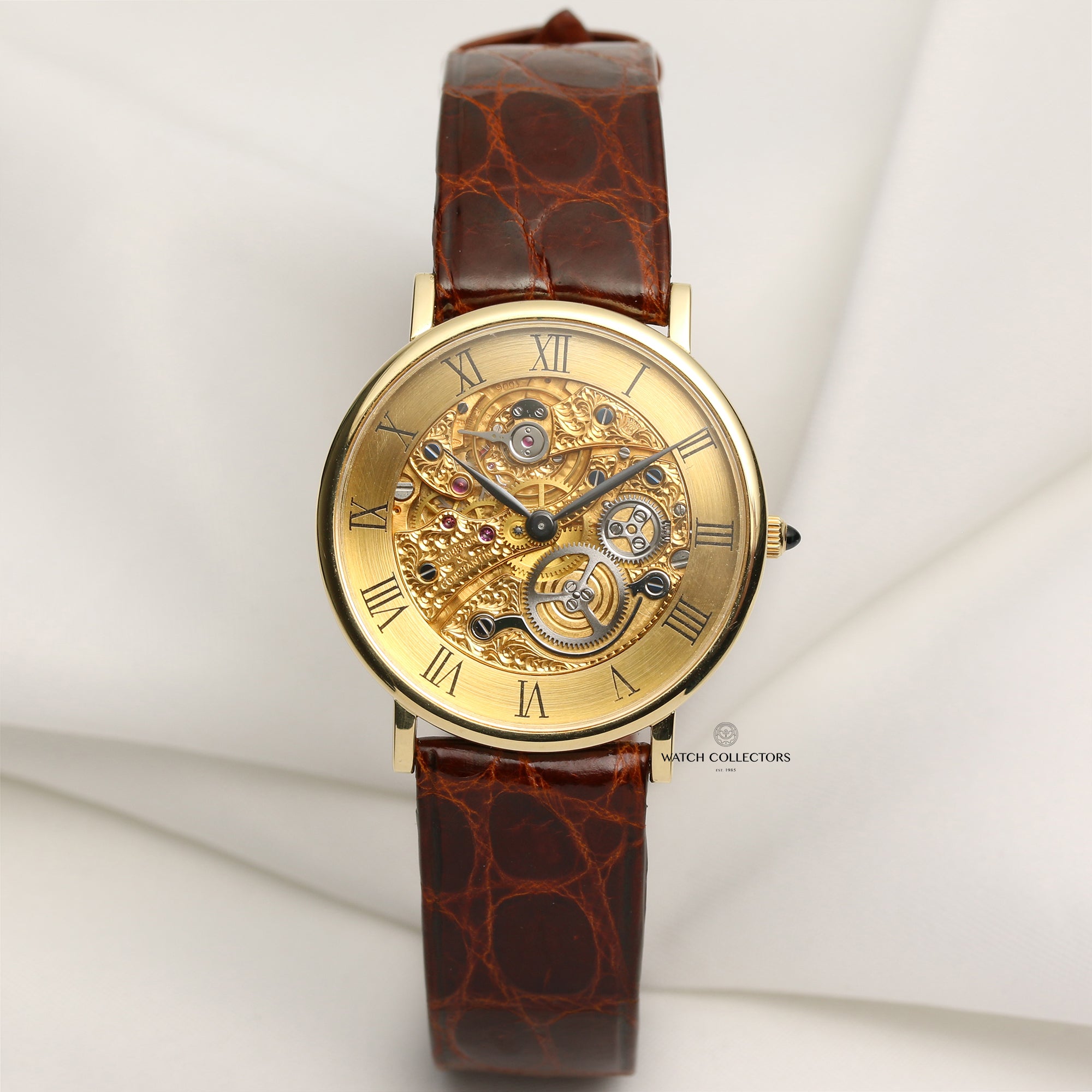 Vacheron-Skeleton-Dial-18K-Yellow-Gold-Second-Hand-Watch-Collectors-1