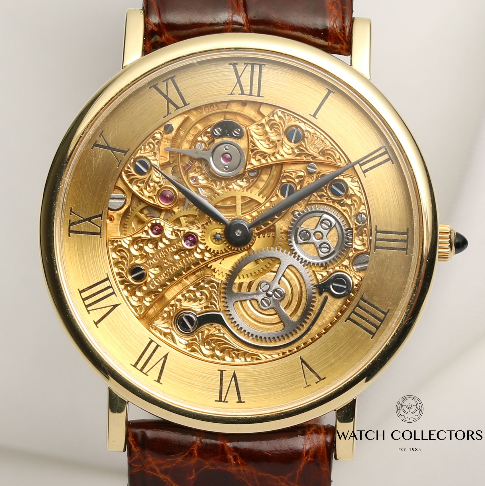 Vacheron Skeleton Dial 18K Yellow Gold Second Hand Watch Collectors 2