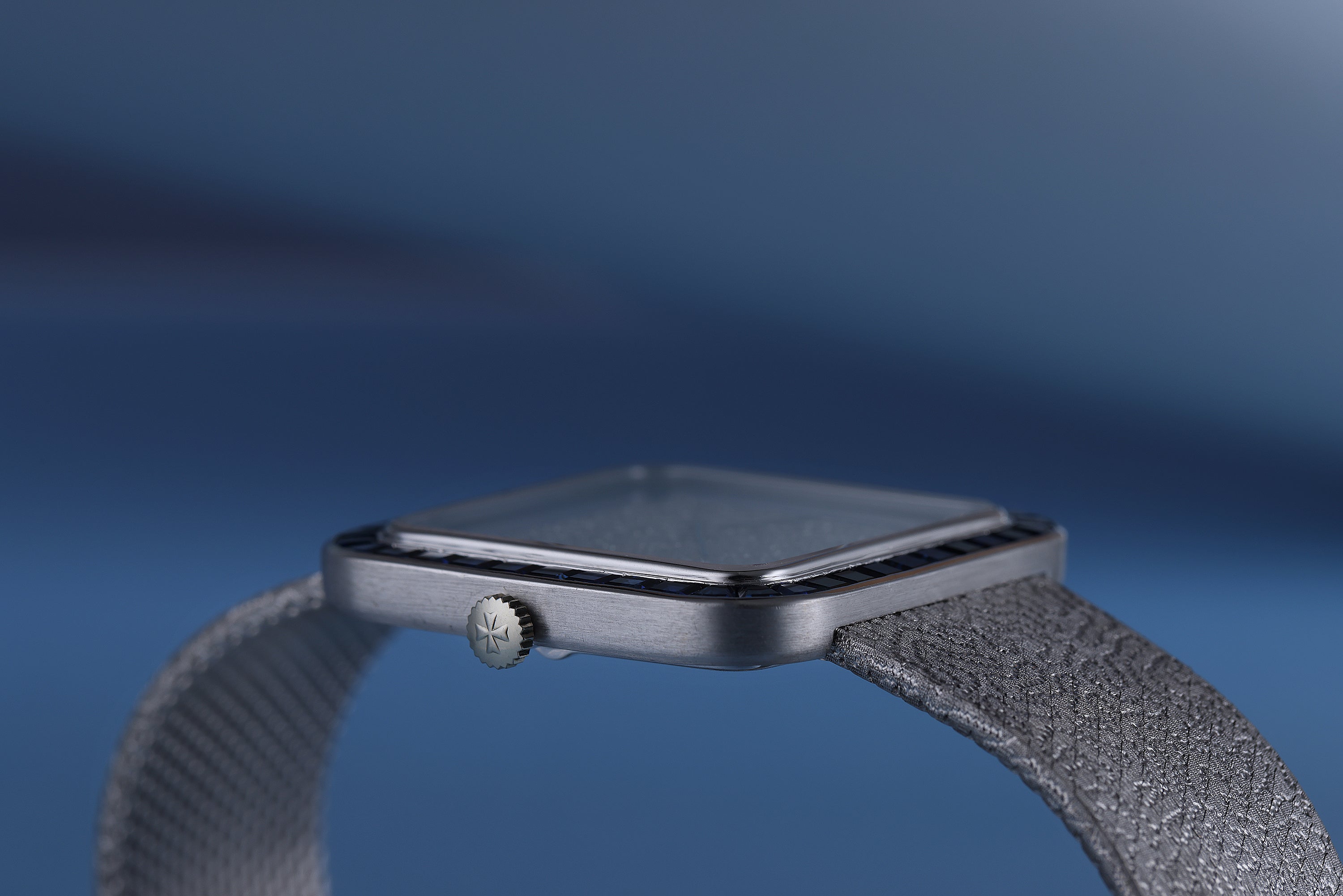 Rare Vacheron Constantin | Lapis Lazuli, Pave Diamonds & Sapphire Baguettes | 18k White Gold Wristwatch