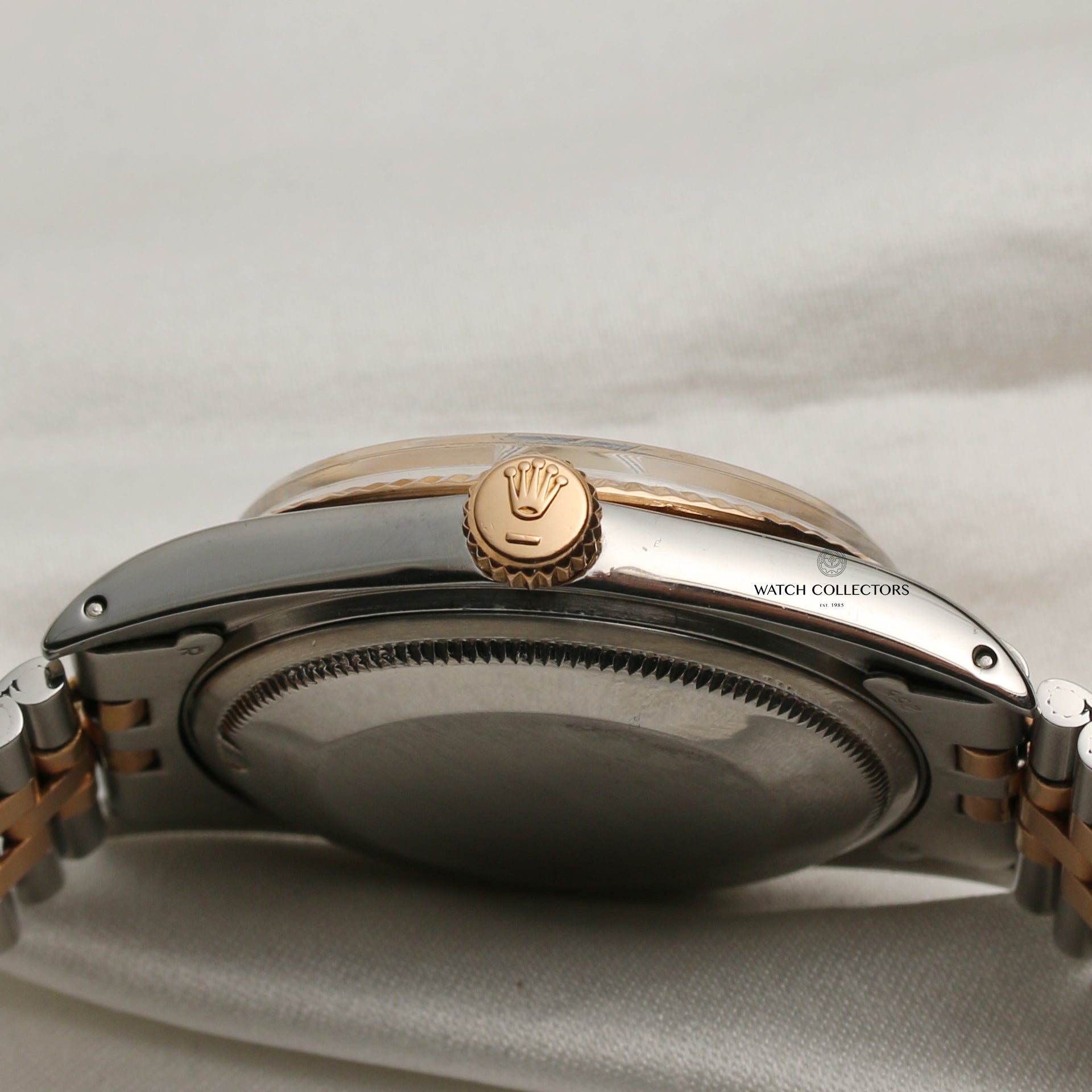 Vintage Rolex DateJust Steel & Rose Gold Second Hand Watch Collectors 5