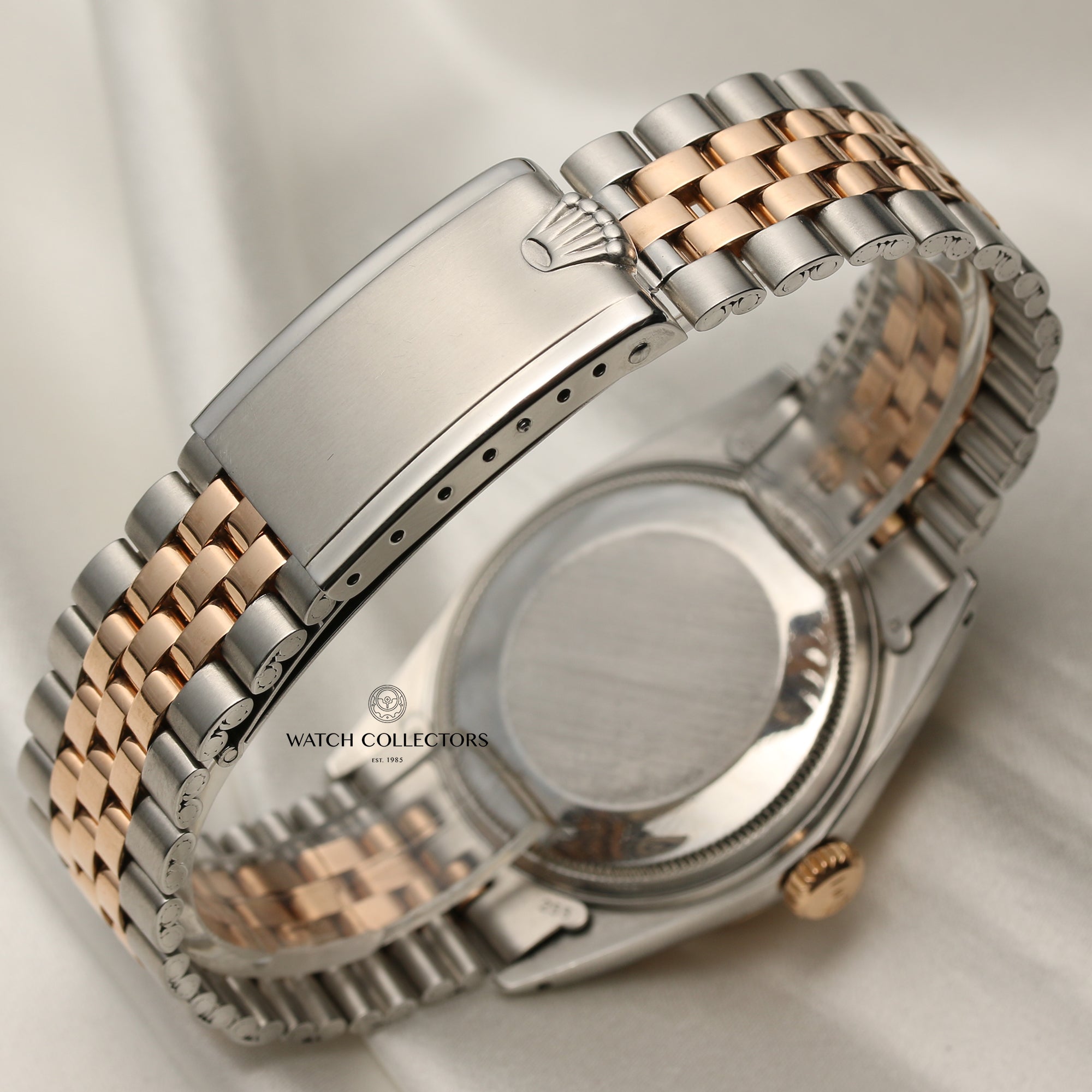 Vintage Rolex DateJust Steel & Rose Gold Second Hand Watch Collectors 6