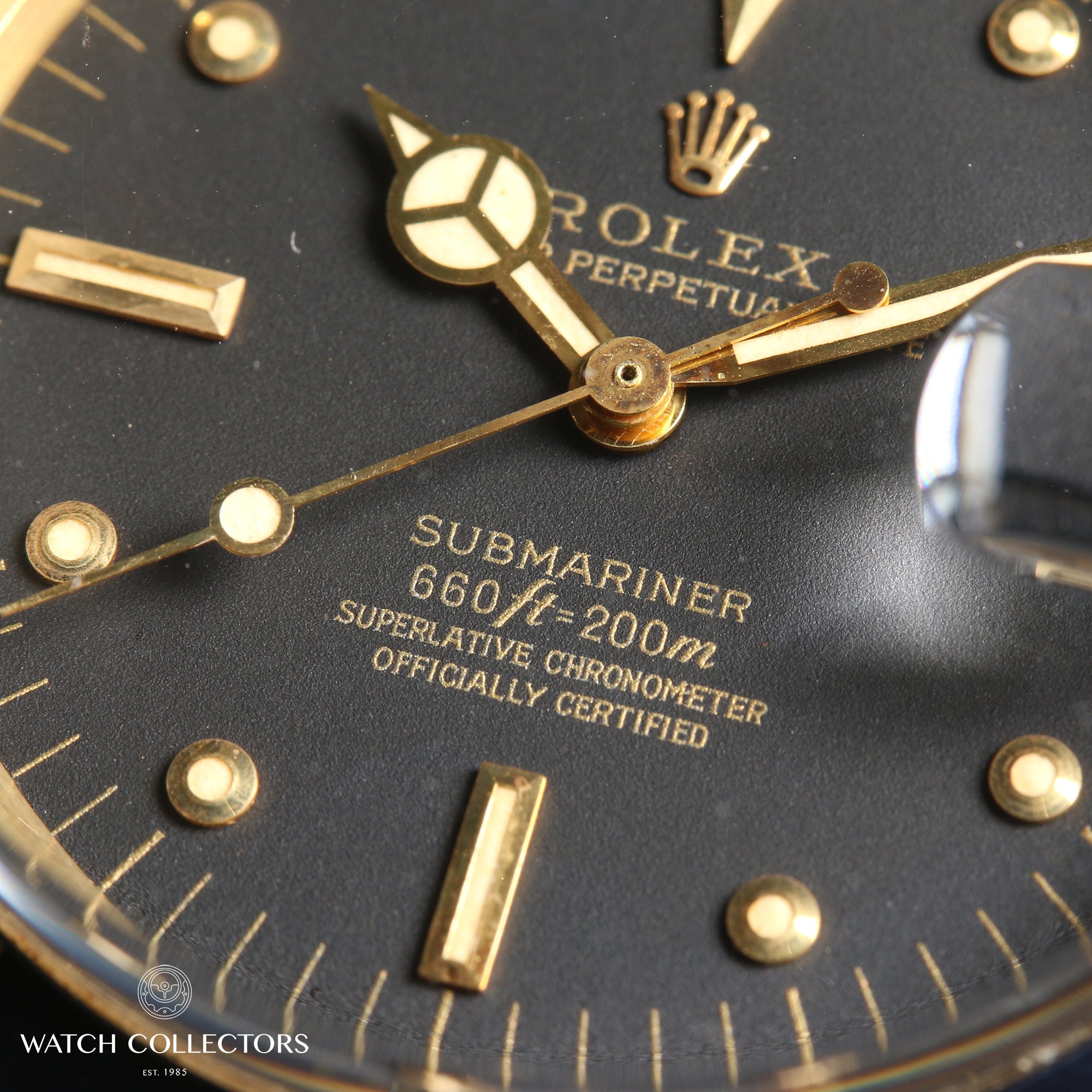 Vintage Rolex Submariner 1680 Nipple Dial 18K Yellow Gold Second Hand Watch Collectors 6